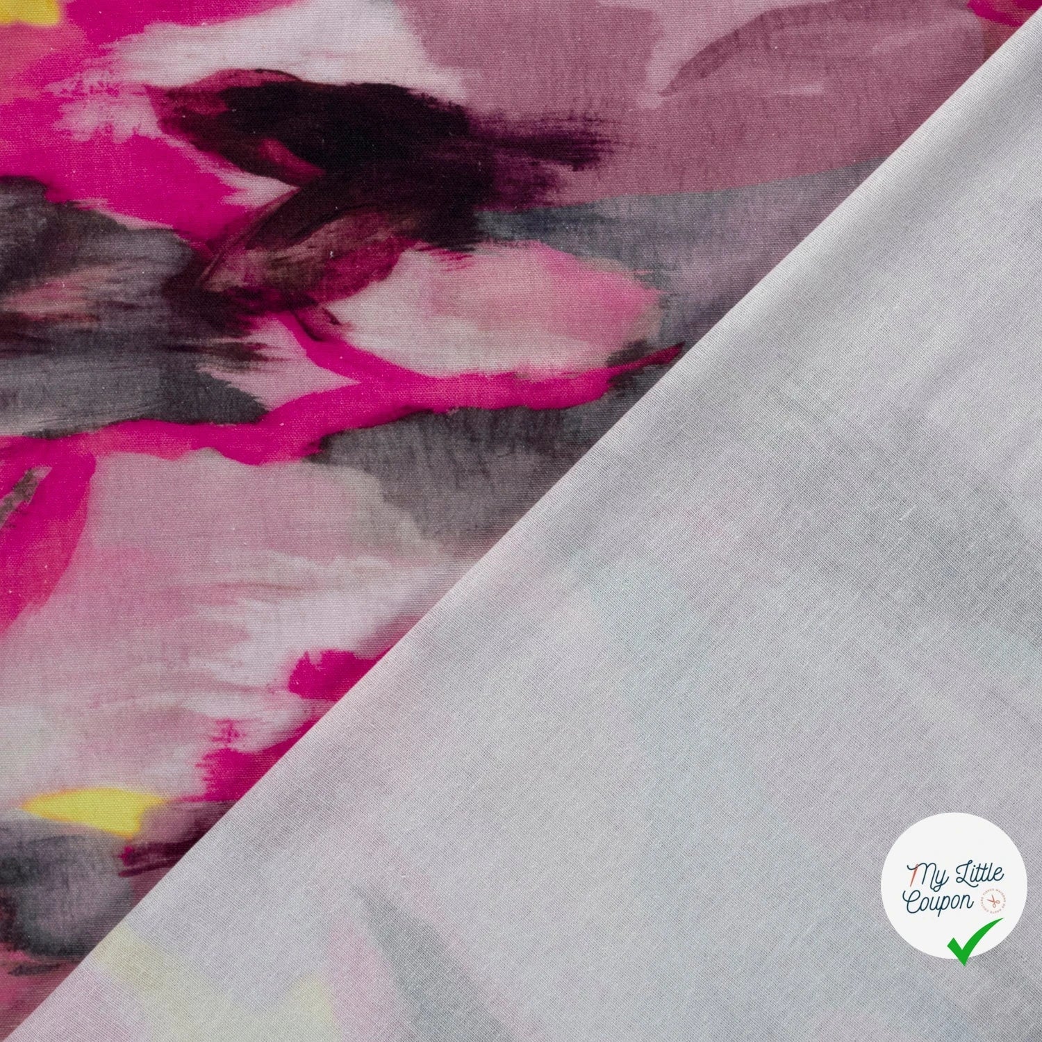 VISCOSE ET LIN ABSTRAIT FUCHSIA - My Little Coupon
