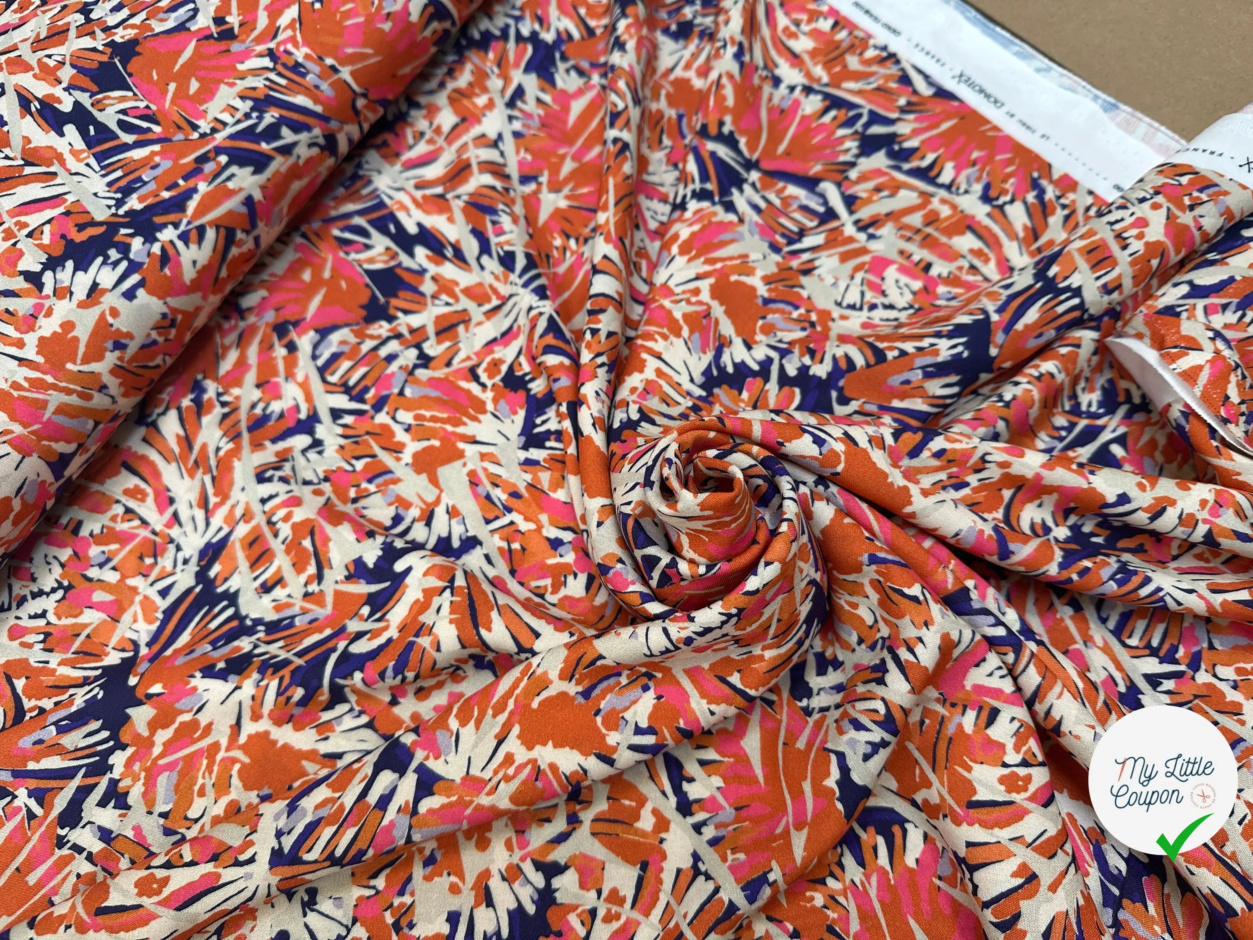 VISCOSE FIZIA BLEU / ROSE - My Little Coupon