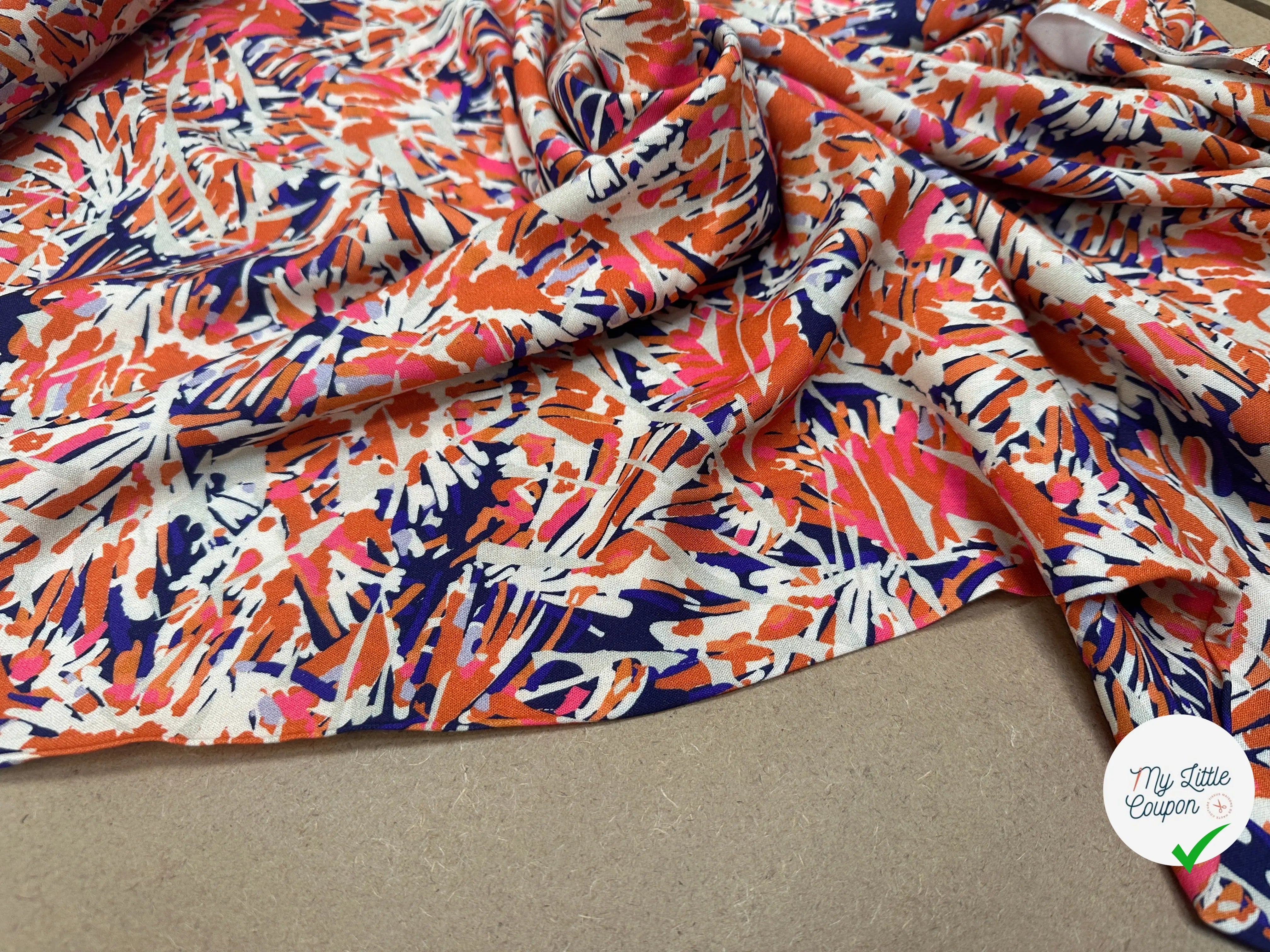 VISCOSE FIZIA BLEU / ROSE - My Little Coupon