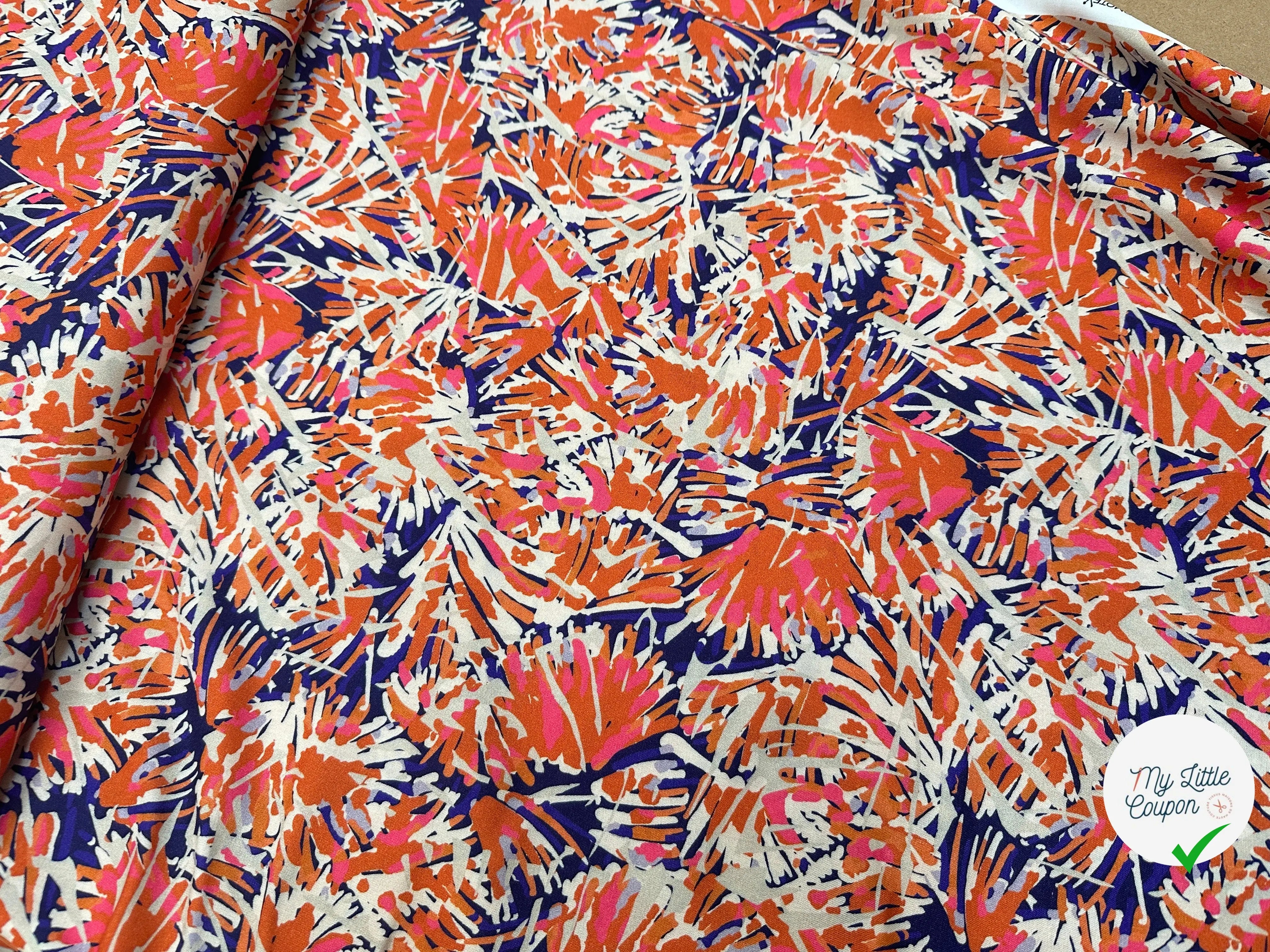 VISCOSE FIZIA BLEU / ROSE - My Little Coupon