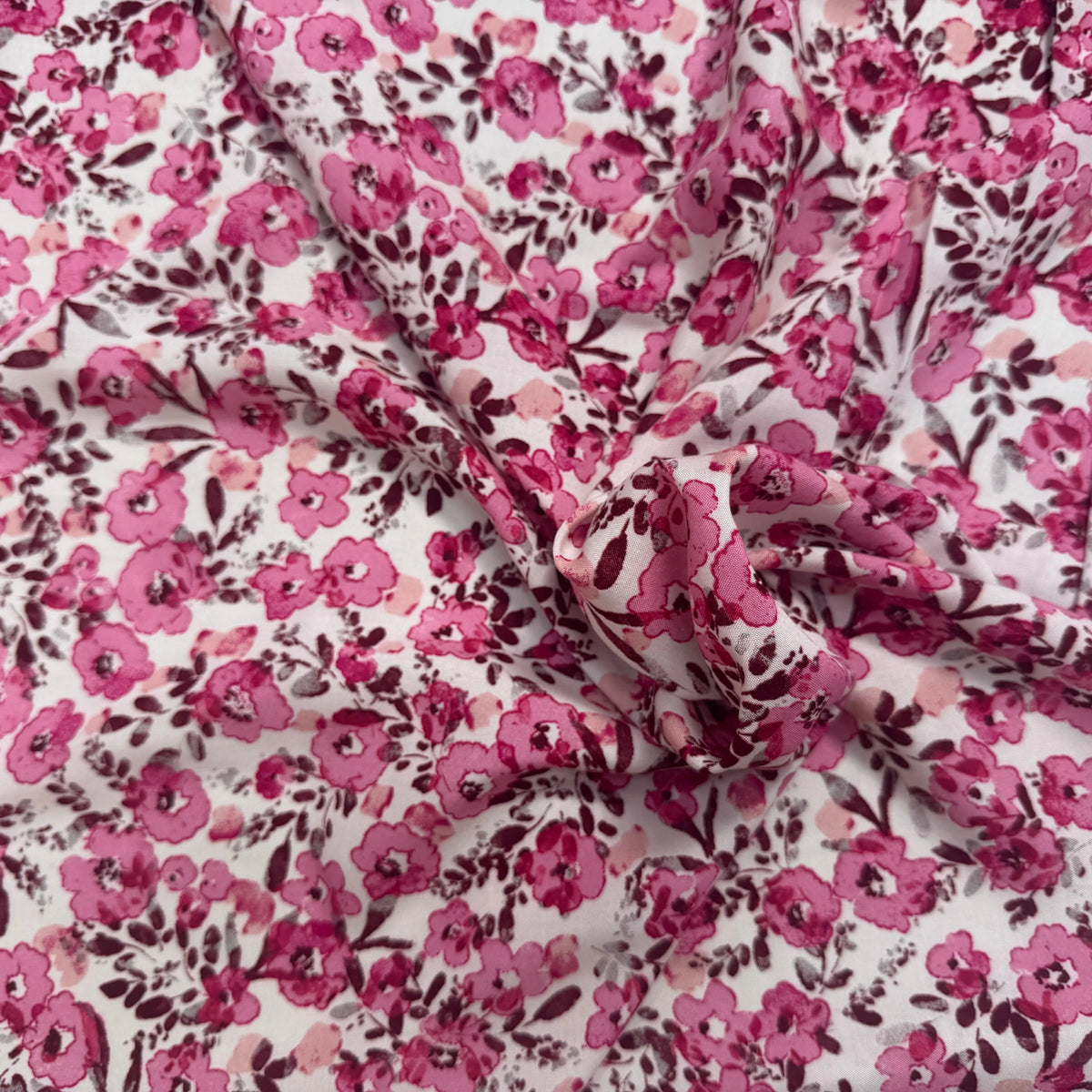 VISCOSE FLEURETTES ROSE 140 CM - My Little Coupon