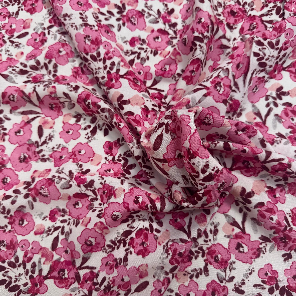 VISCOSE FLEURETTES ROSE 140 CM - My Little Coupon