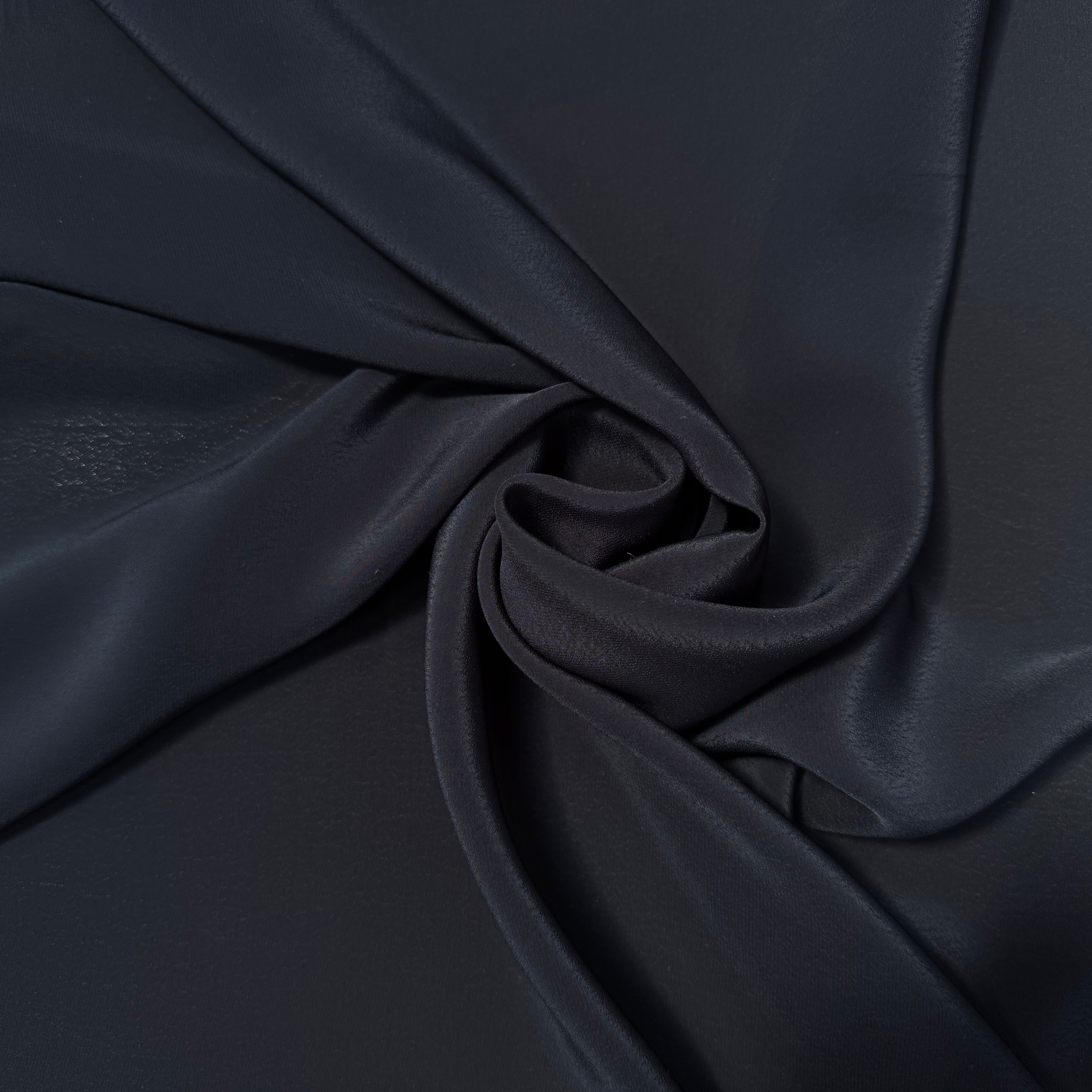 VISCOSE FLUIDE NOIRE UNIE EFFET SATINÉ - My Little Coupon