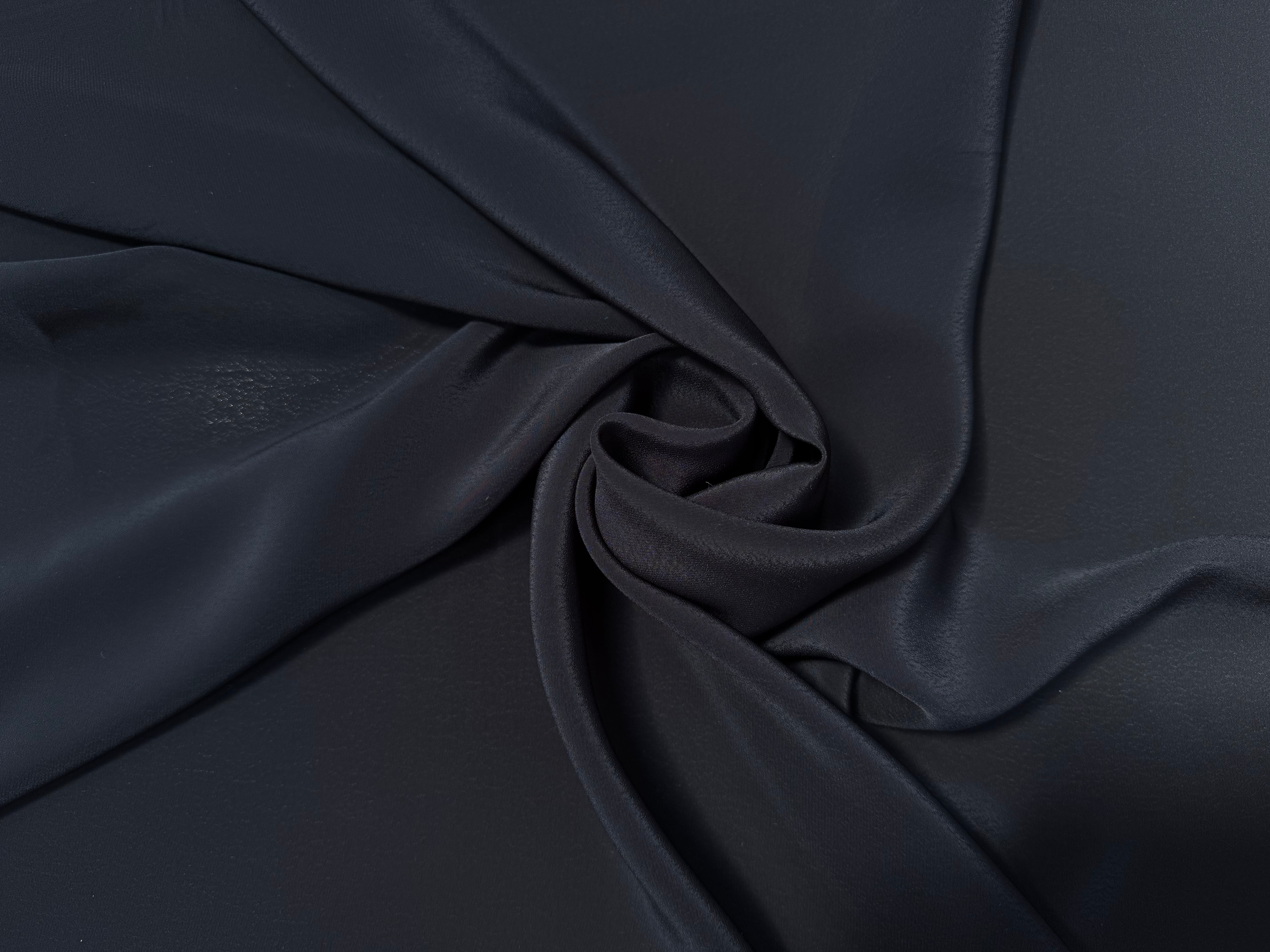 VISCOSE FLUIDE NOIRE UNIE EFFET SATINÉ - My Little Coupon