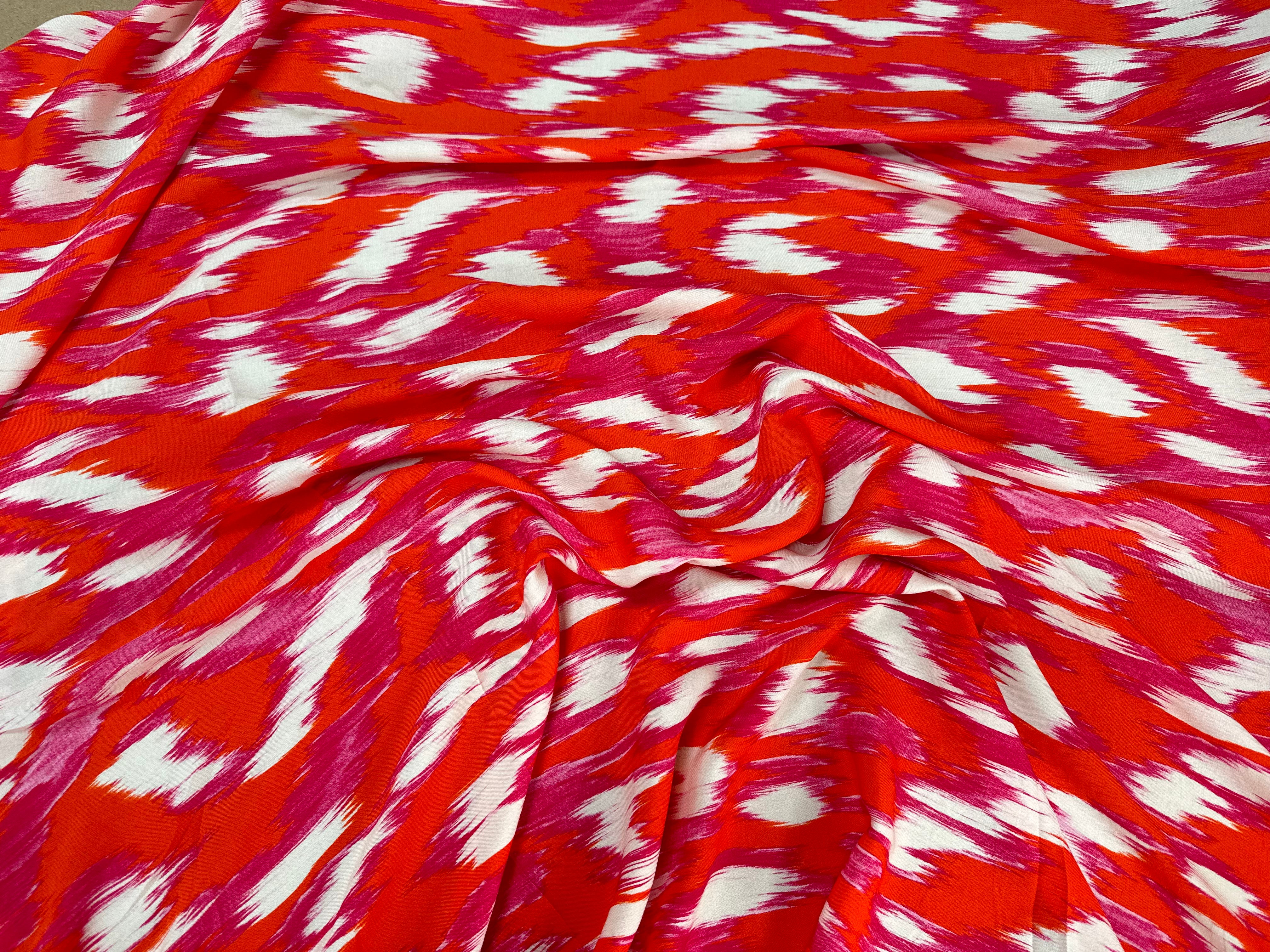 VISCOSE FLUIDE ORANGE TACHES BLANCHES - My Little Coupon