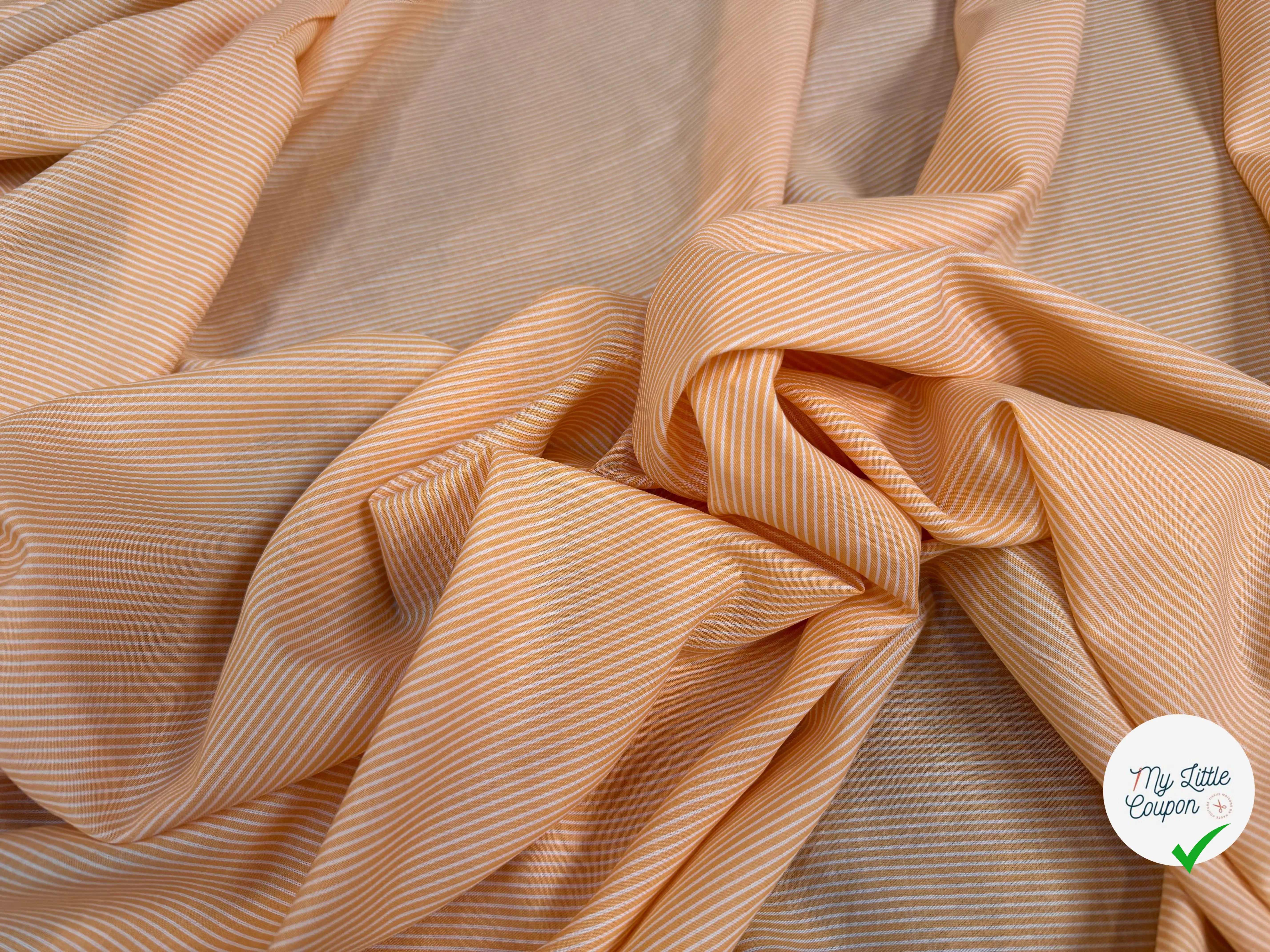 VISCOSE FROIDE RAYURES FOND ORANGE - My Little Coupon