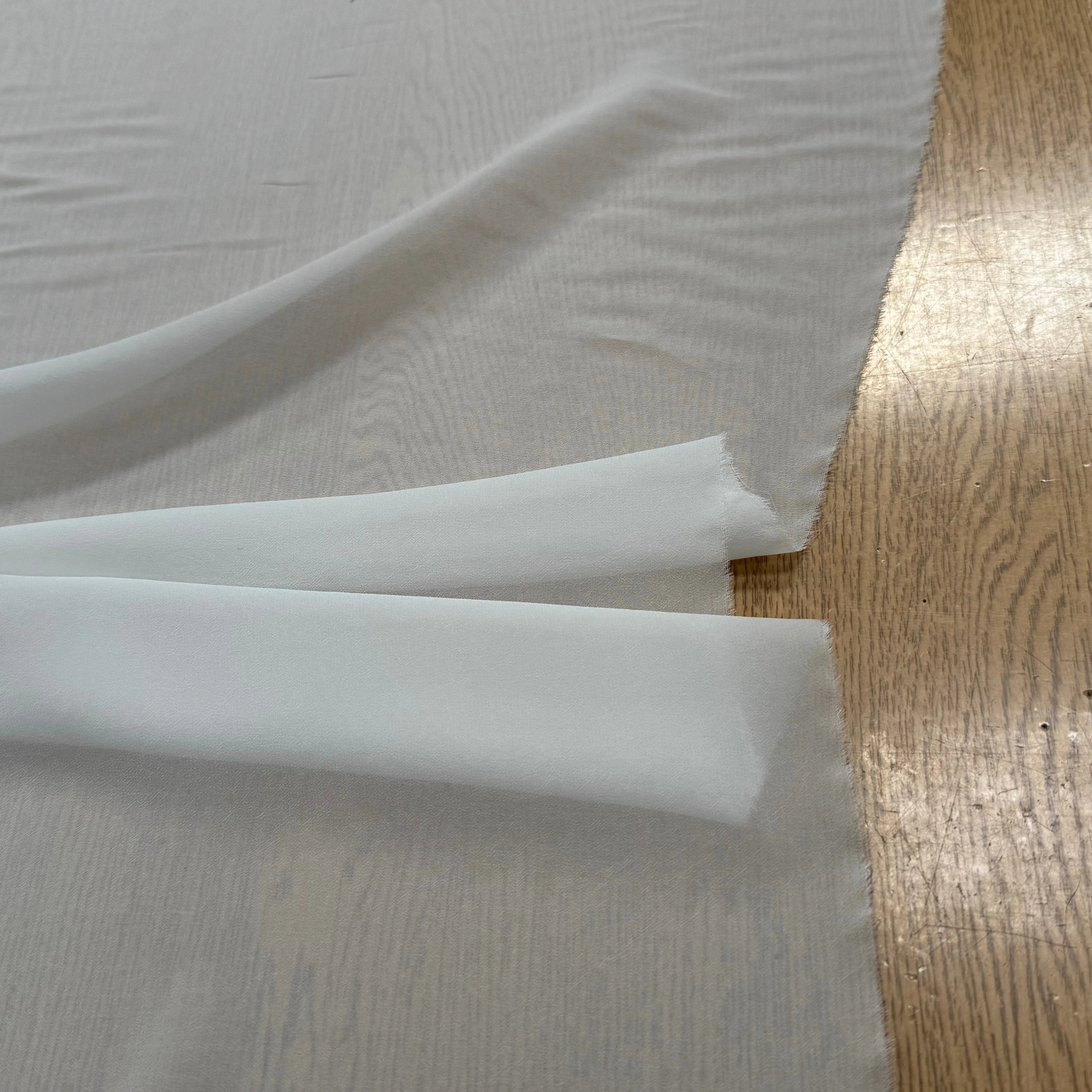 VISCOSE GEORGETTE HEAVY PFD FLUIDE BLANC - My Little Coupon