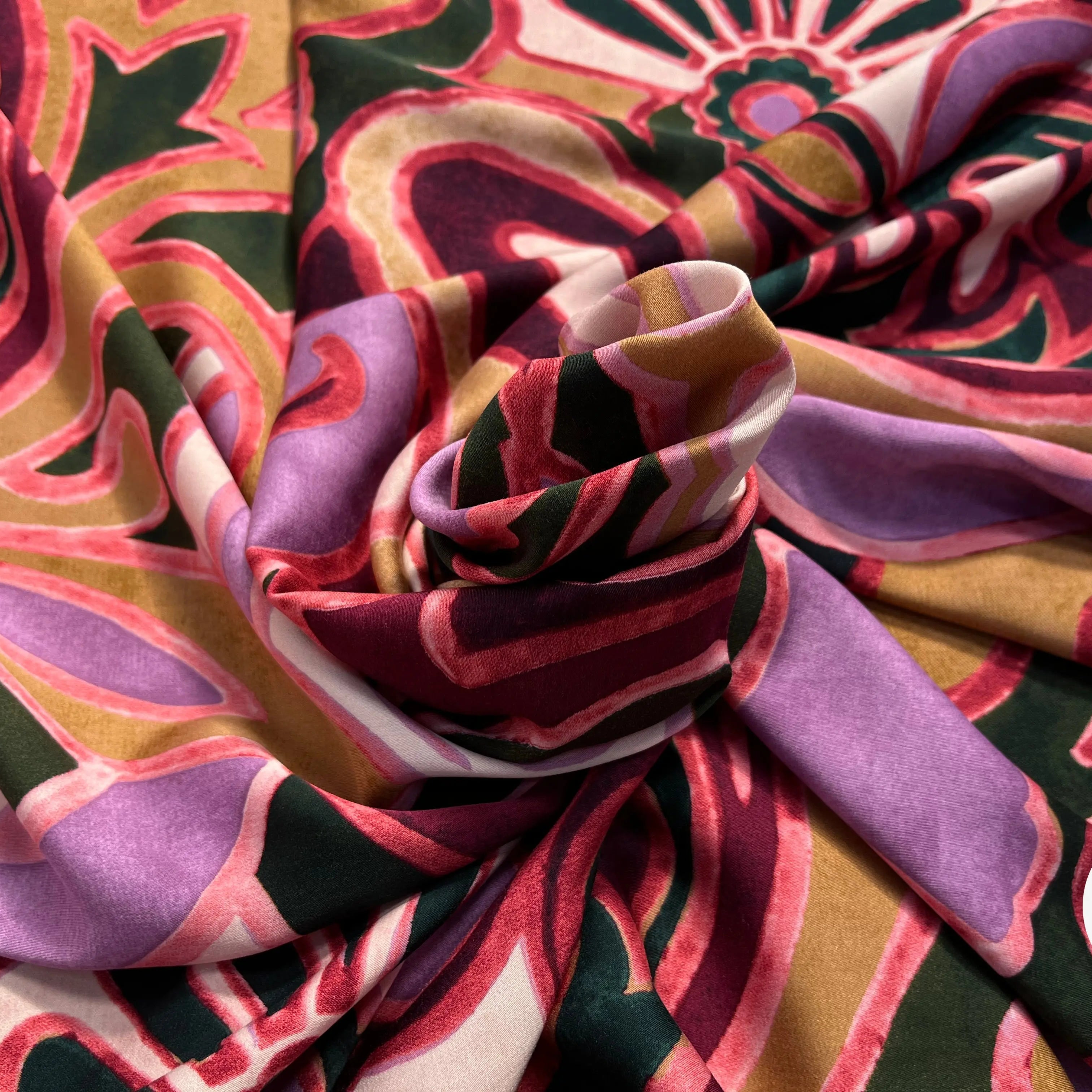 VISCOSE GRAND MOTIF ABSTRAIT LÉGÈREMENT SATINÉ - My Little Coupon