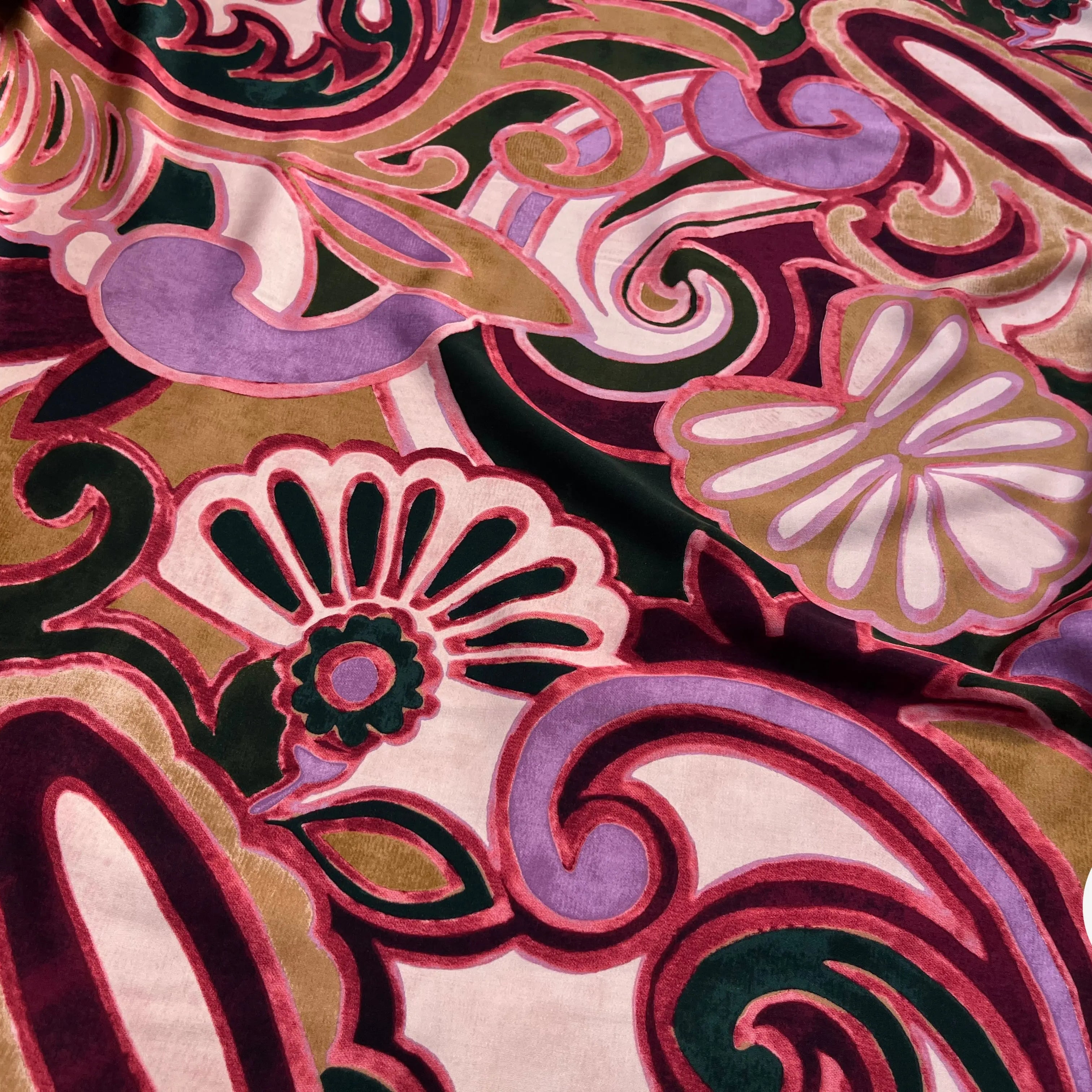 VISCOSE GRAND MOTIF ABSTRAIT LÉGÈREMENT SATINÉ - My Little Coupon