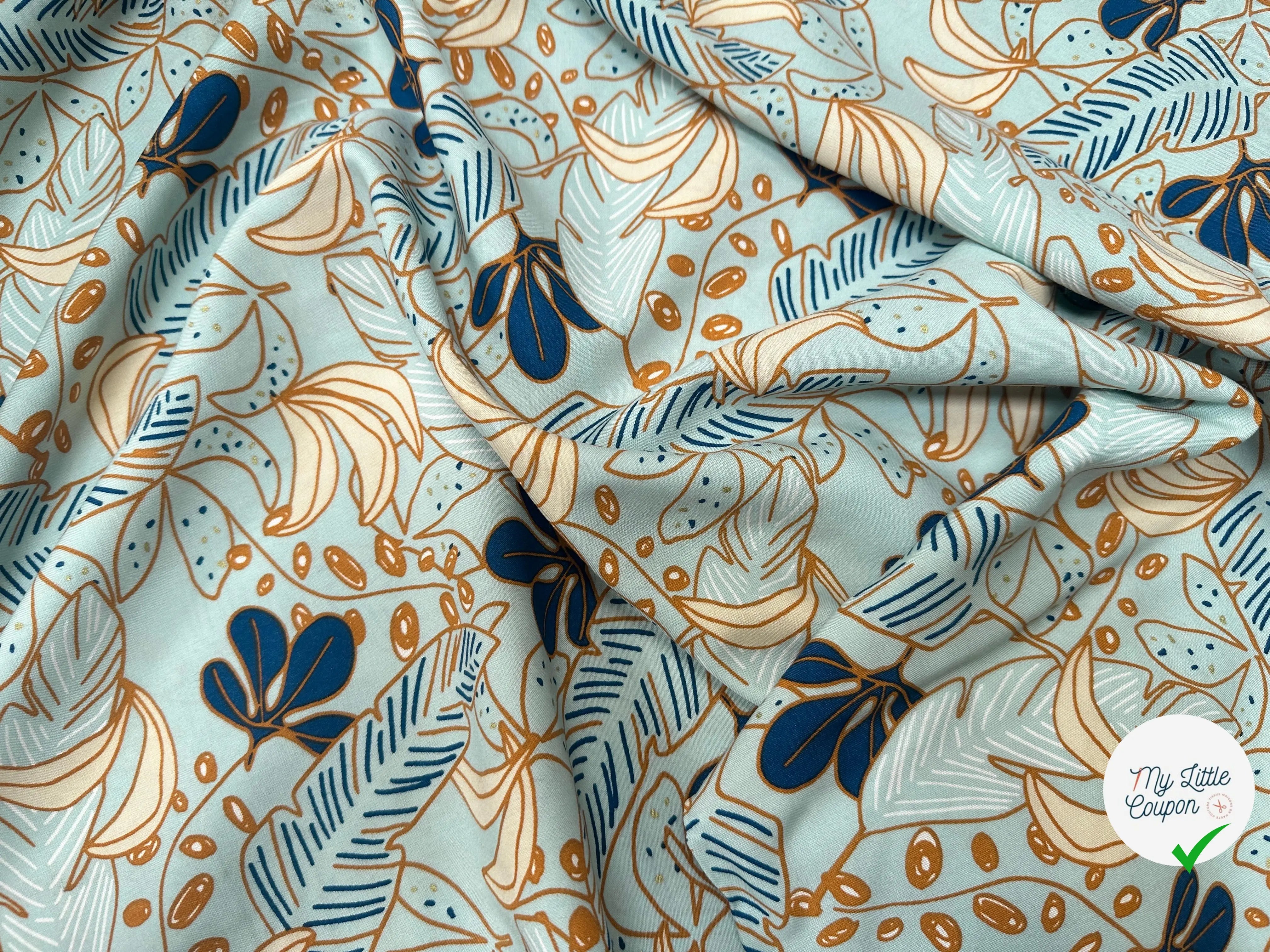 VISCOSE GUZALOR CELADON / GOLD 22 1B D1X 150 - My Little Coupon