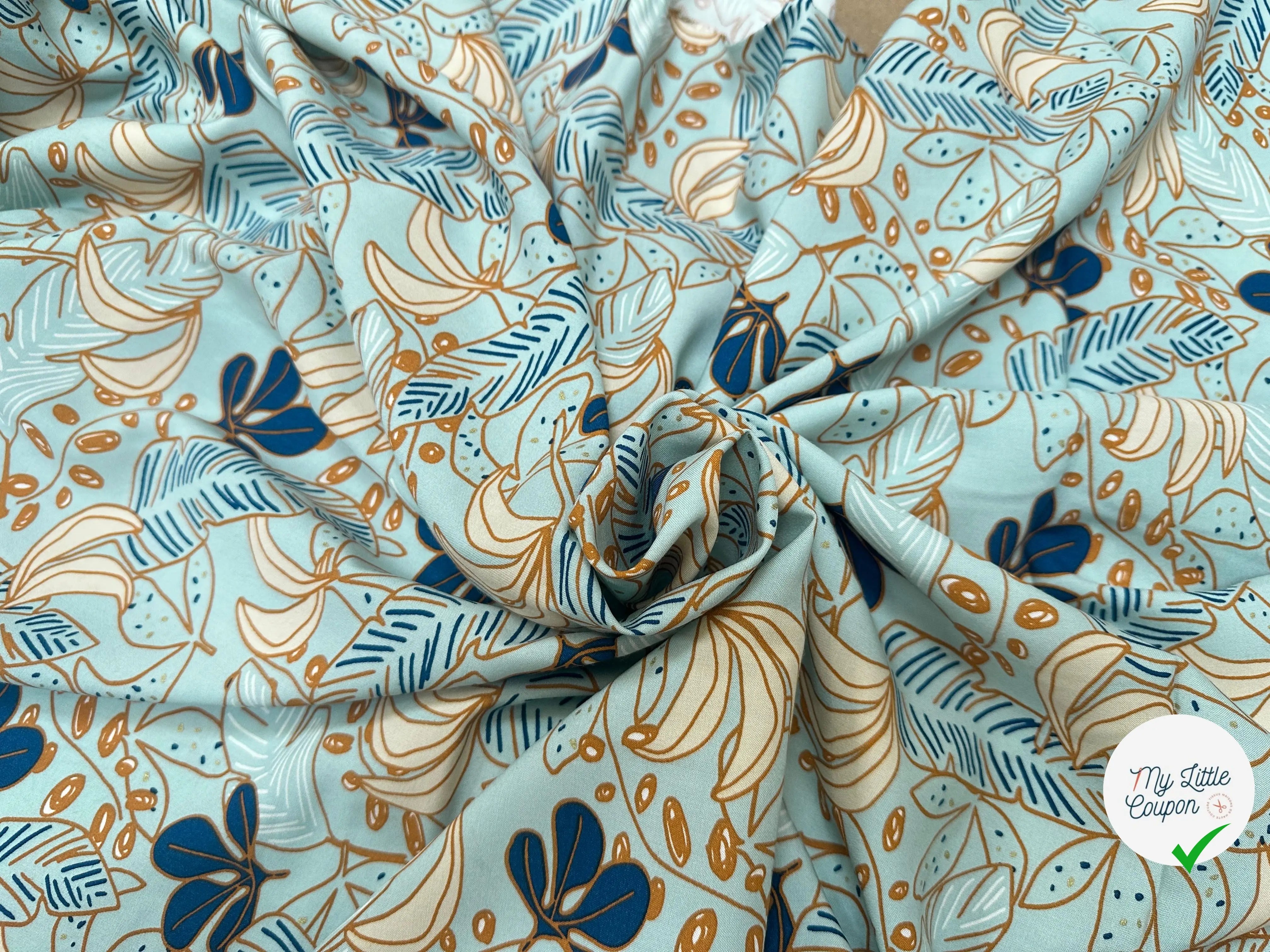 VISCOSE GUZALOR CELADON / GOLD 22 1B D1X 150 - My Little Coupon