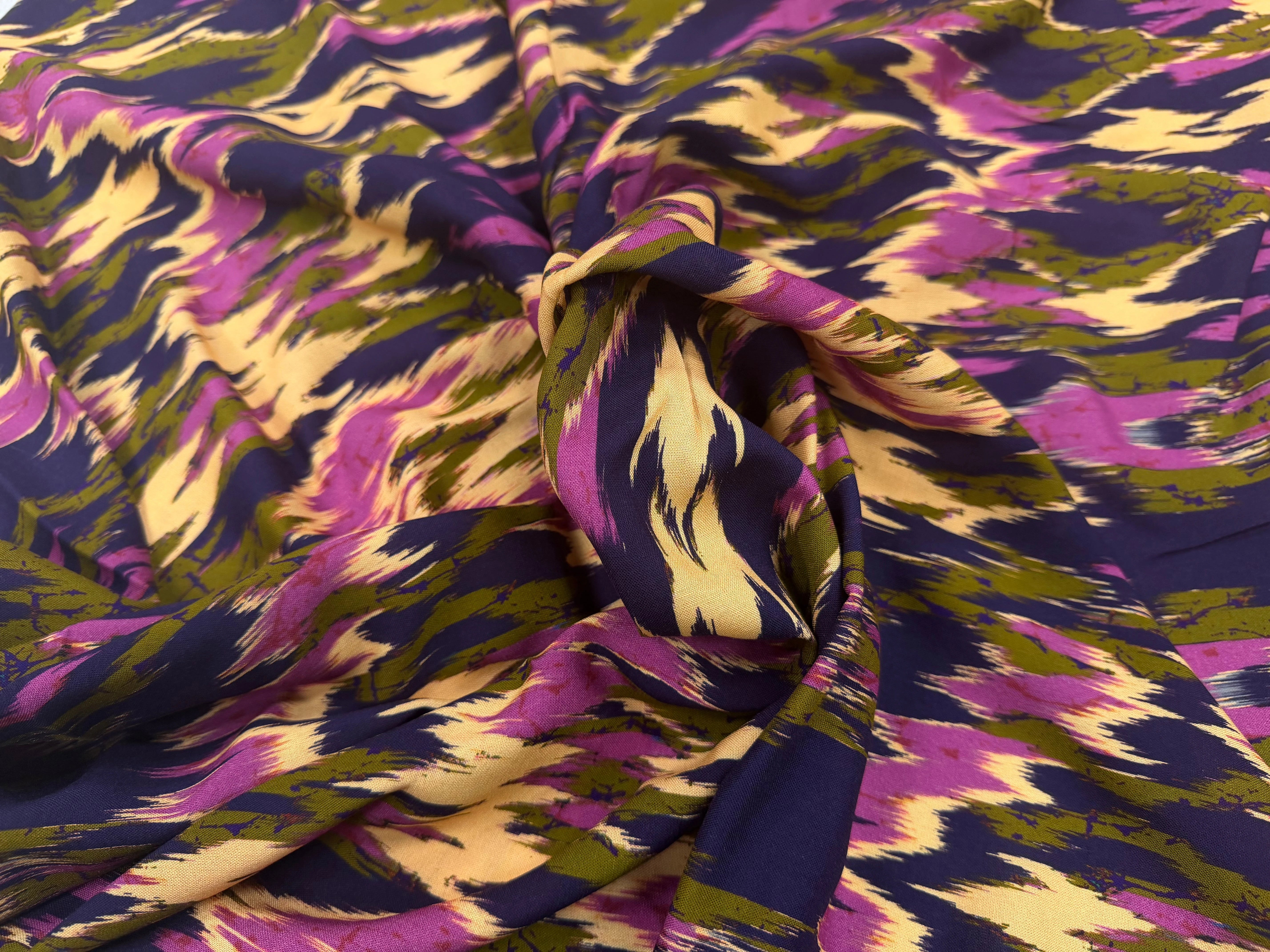 VISCOSE IKAT VIOLET 140 CM - My Little Coupon
