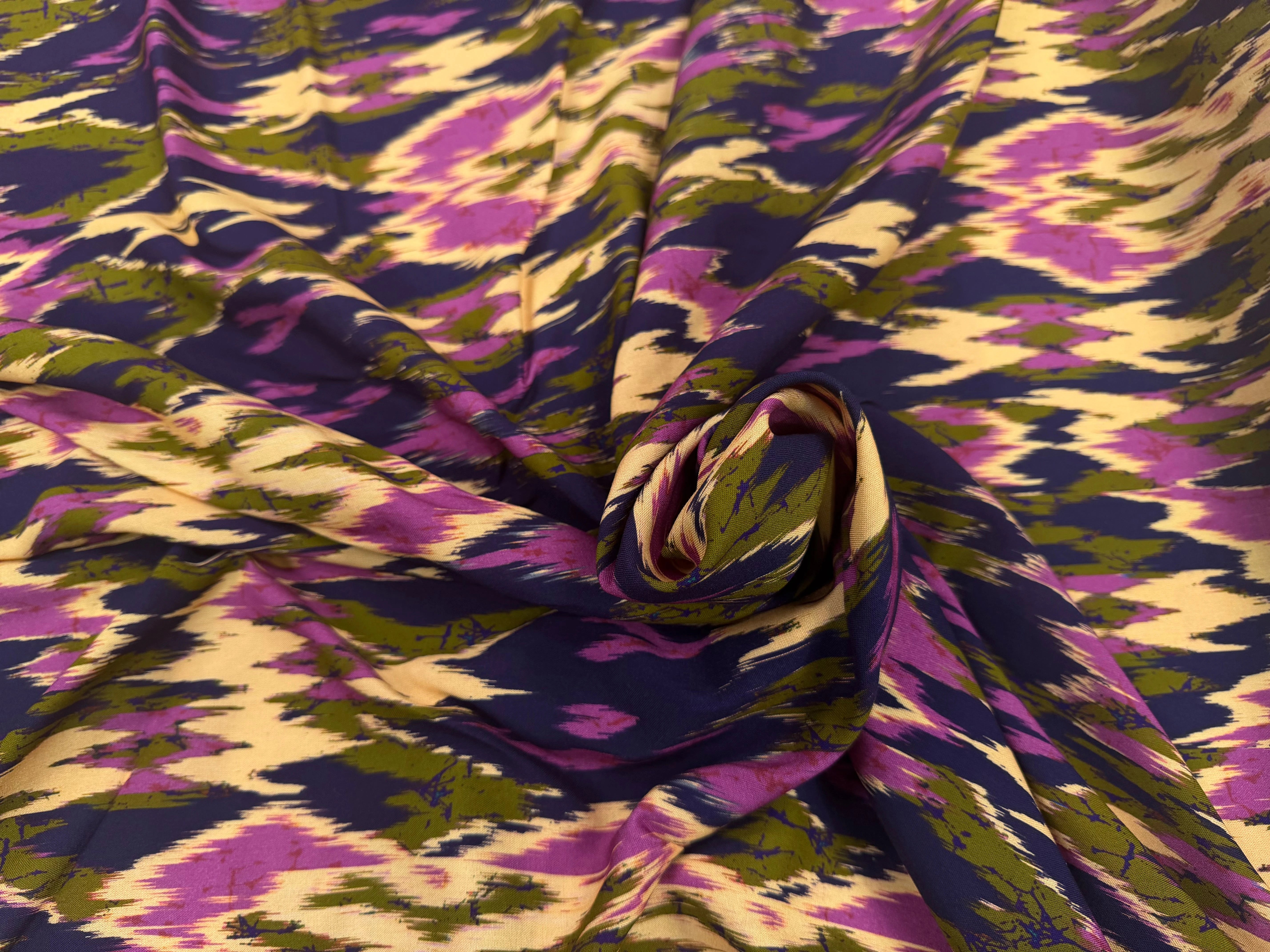 VISCOSE IKAT VIOLET 140 CM - My Little Coupon