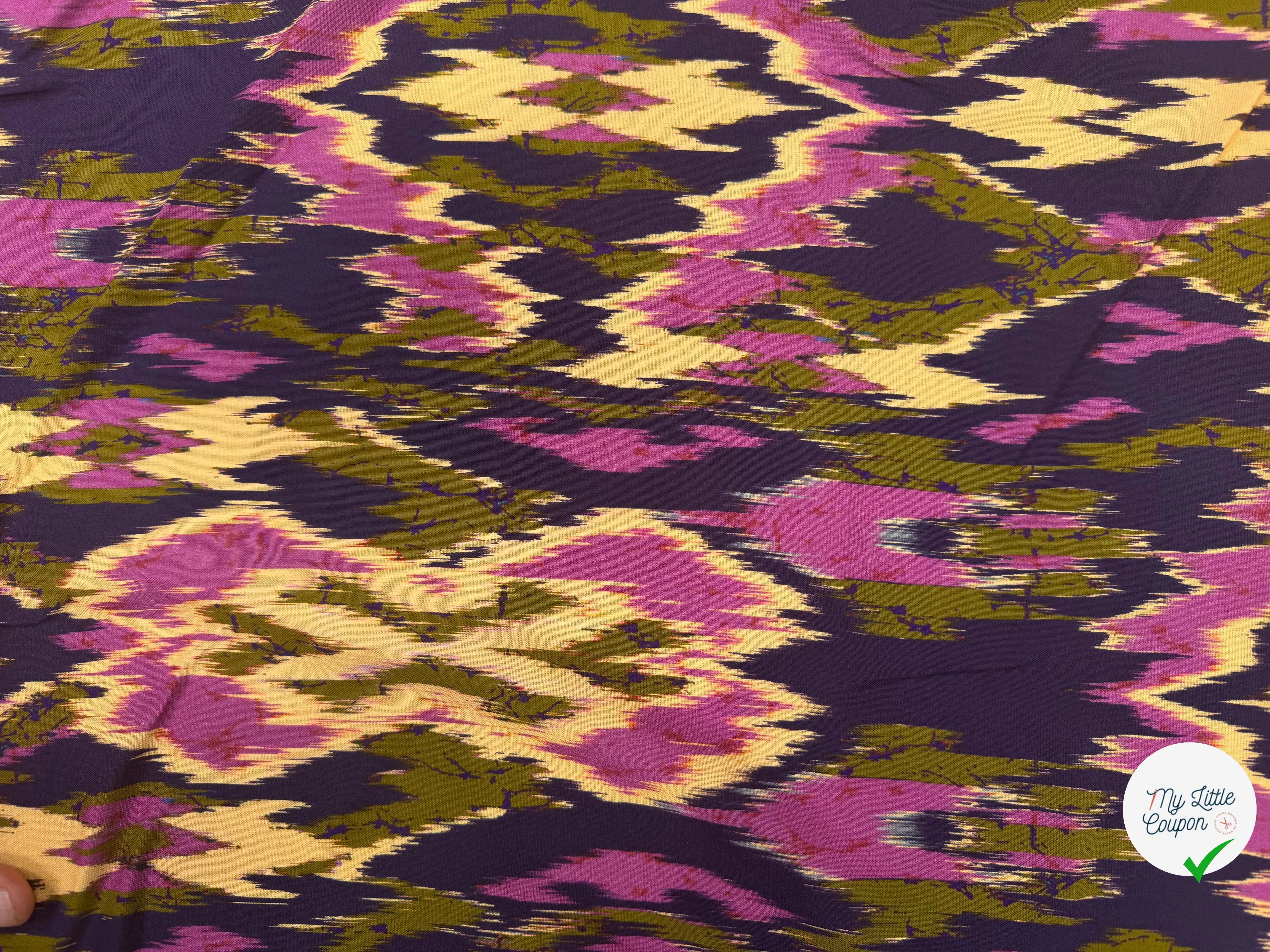 VISCOSE IKAT VIOLET 140 CM - My Little Coupon
