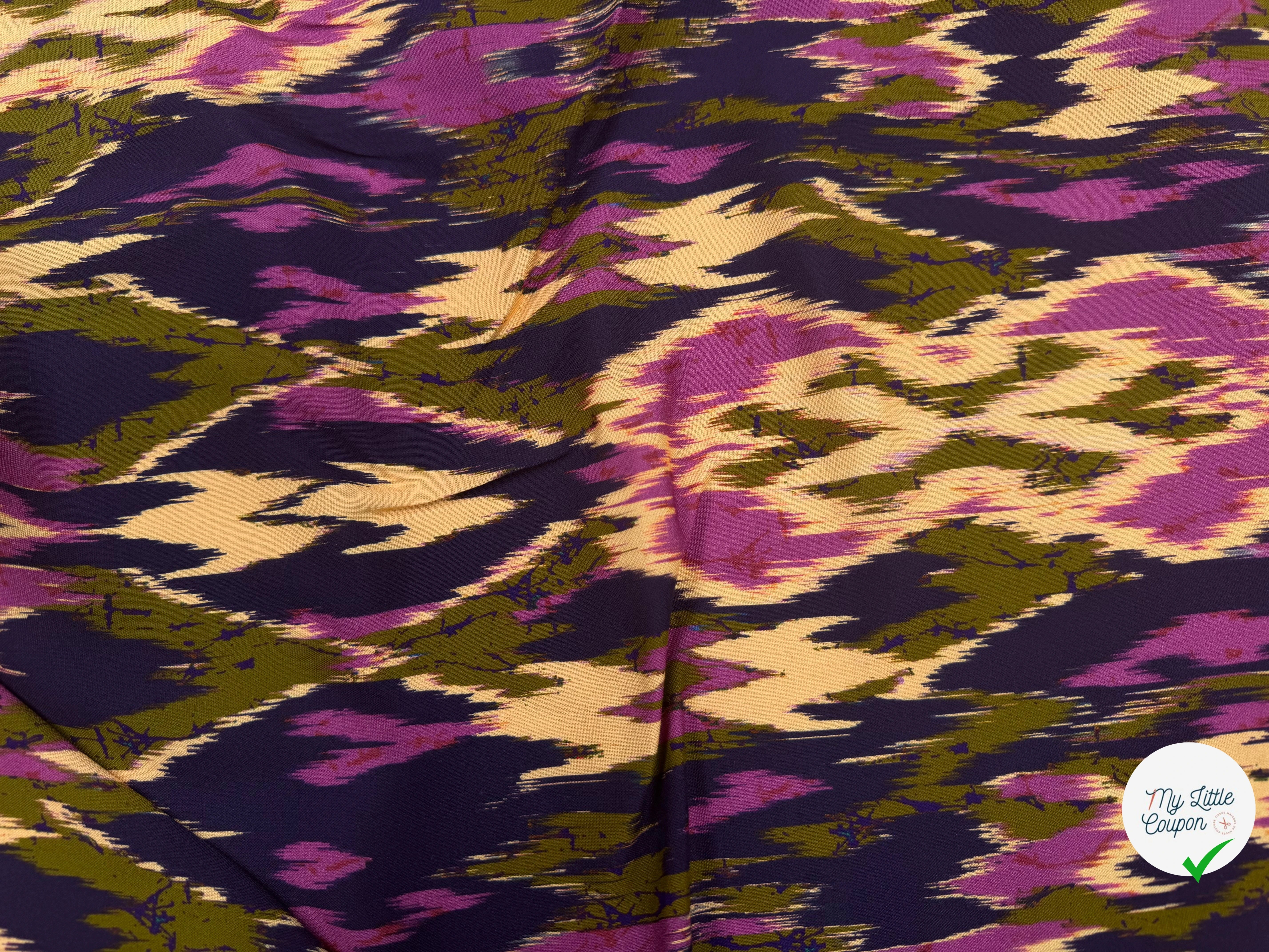 VISCOSE IKAT VIOLET 140 CM - My Little Coupon