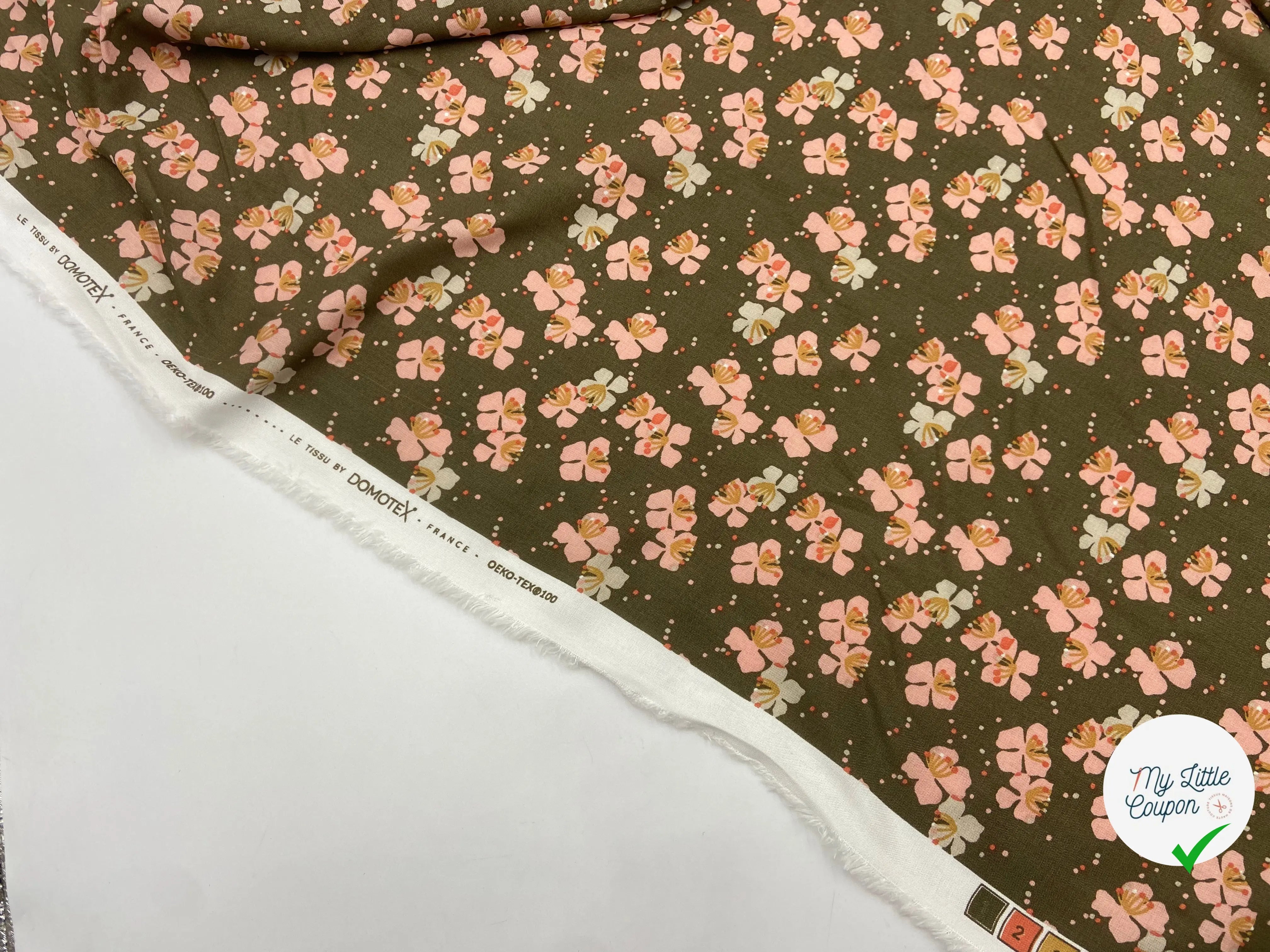 VISCOSE IMPRESSION FLEURS FLOTTANTES - My Little Coupon - tissu - coudre