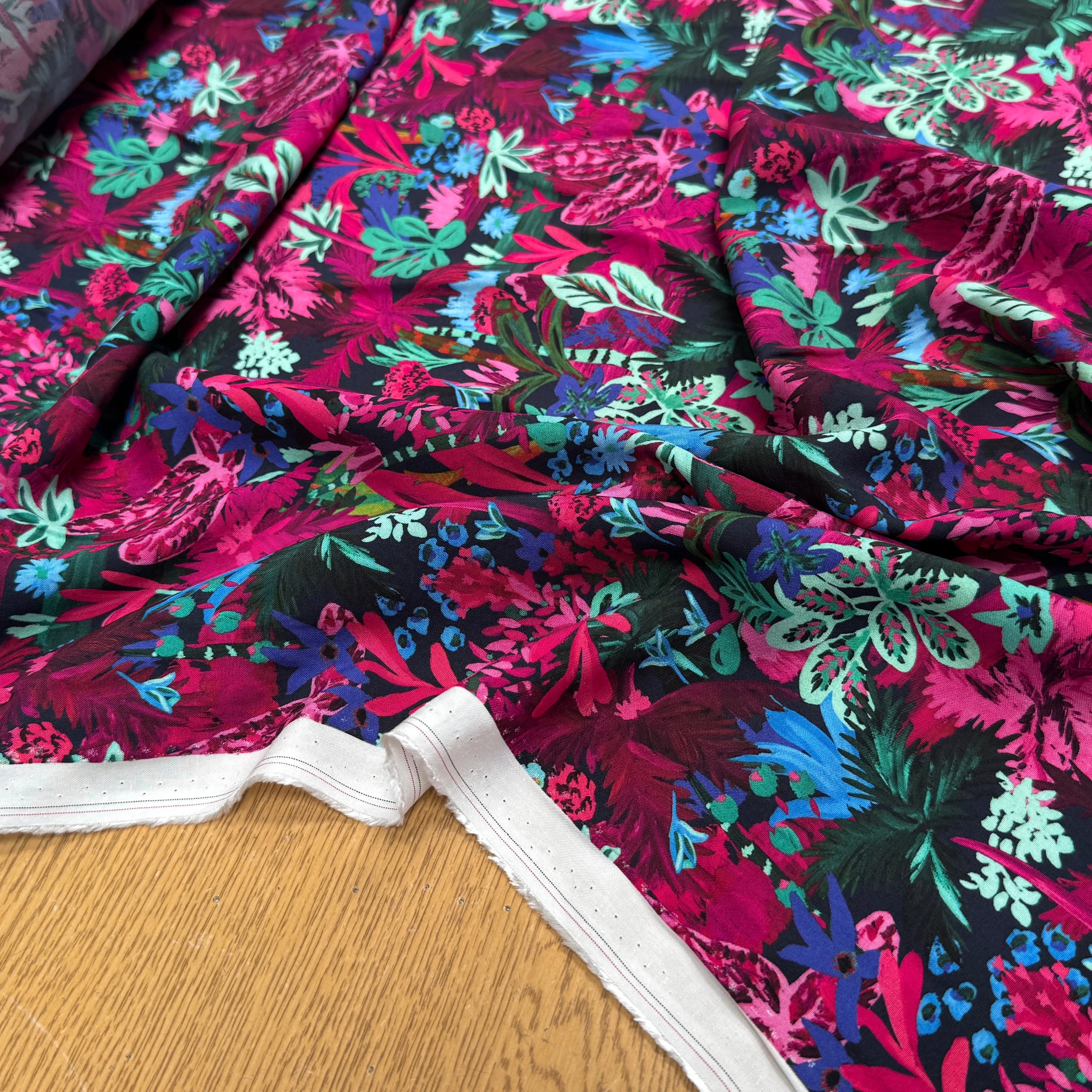 VISCOSE IMPRIMÉ FLUORESCENT MULTICOLORE CARMEN FLUORESCENT - My Little Coupon