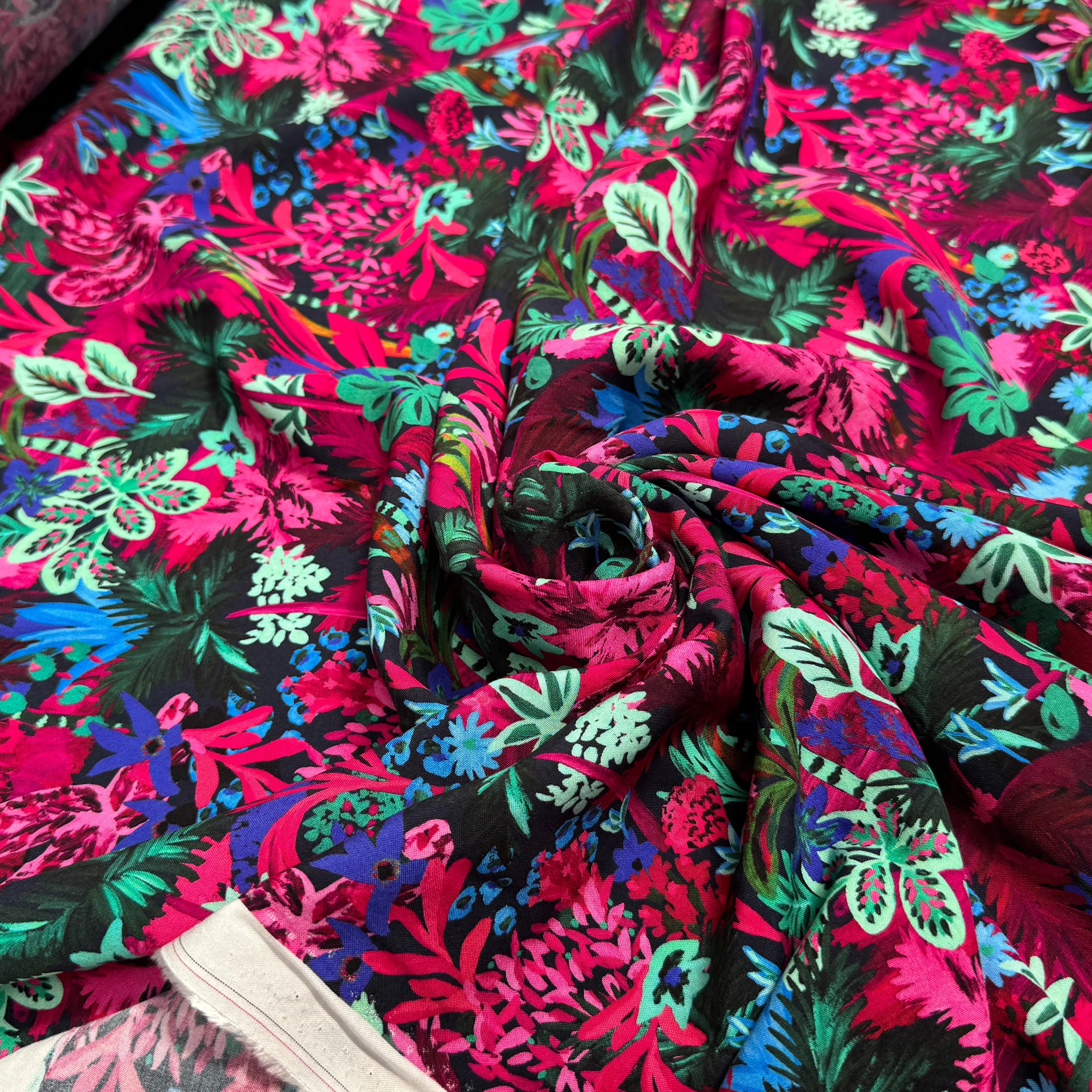 VISCOSE IMPRIMÉ FLUORESCENT MULTICOLORE CARMEN FLUORESCENT - My Little Coupon