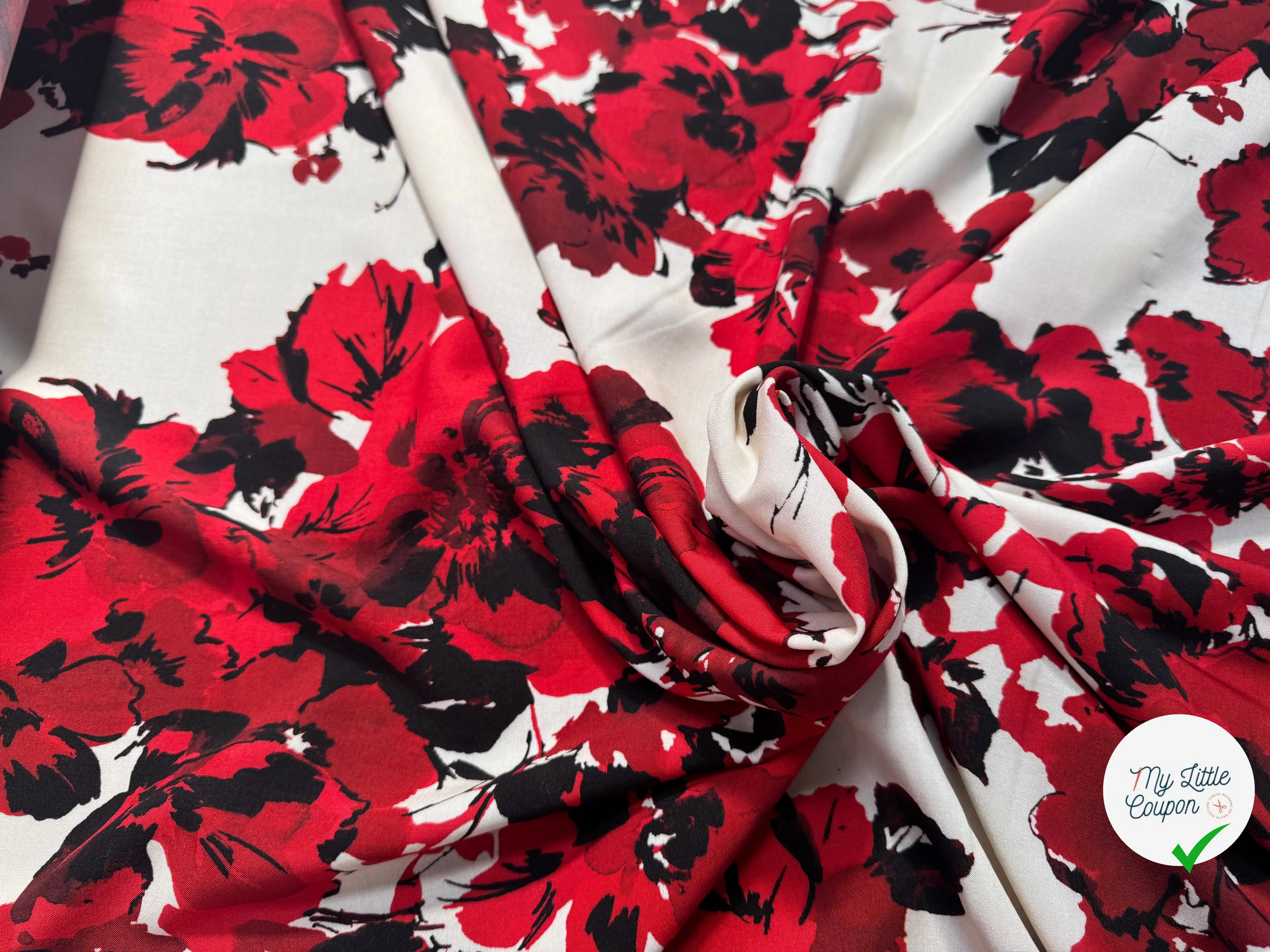 VISCOSE IMPRIMÉE JASMINE INKJET-K5181B-NE3 - My Little Coupon