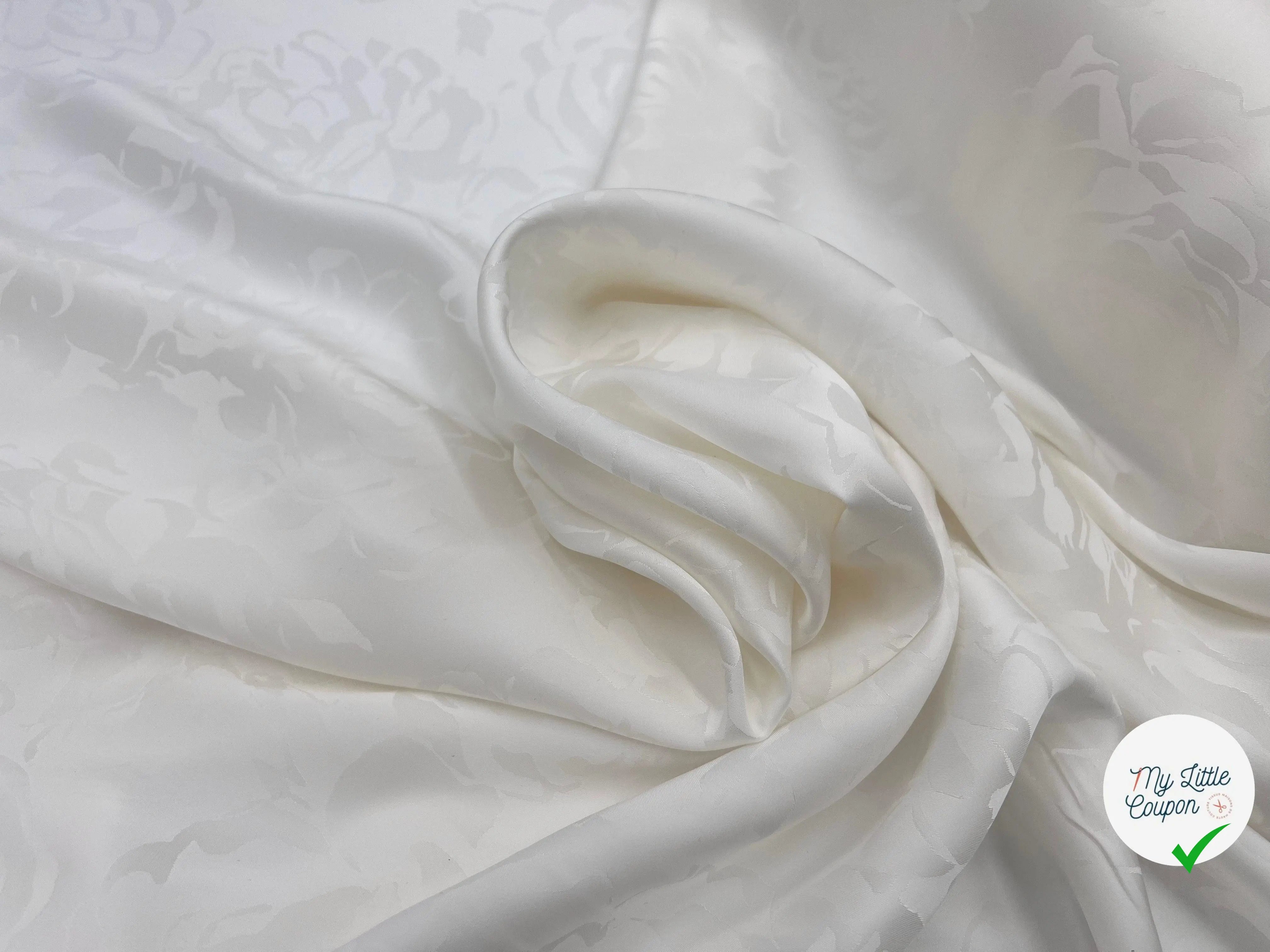 VISCOSE JACQUARD OFF WHITE - My Little Coupon - tissu - coudre