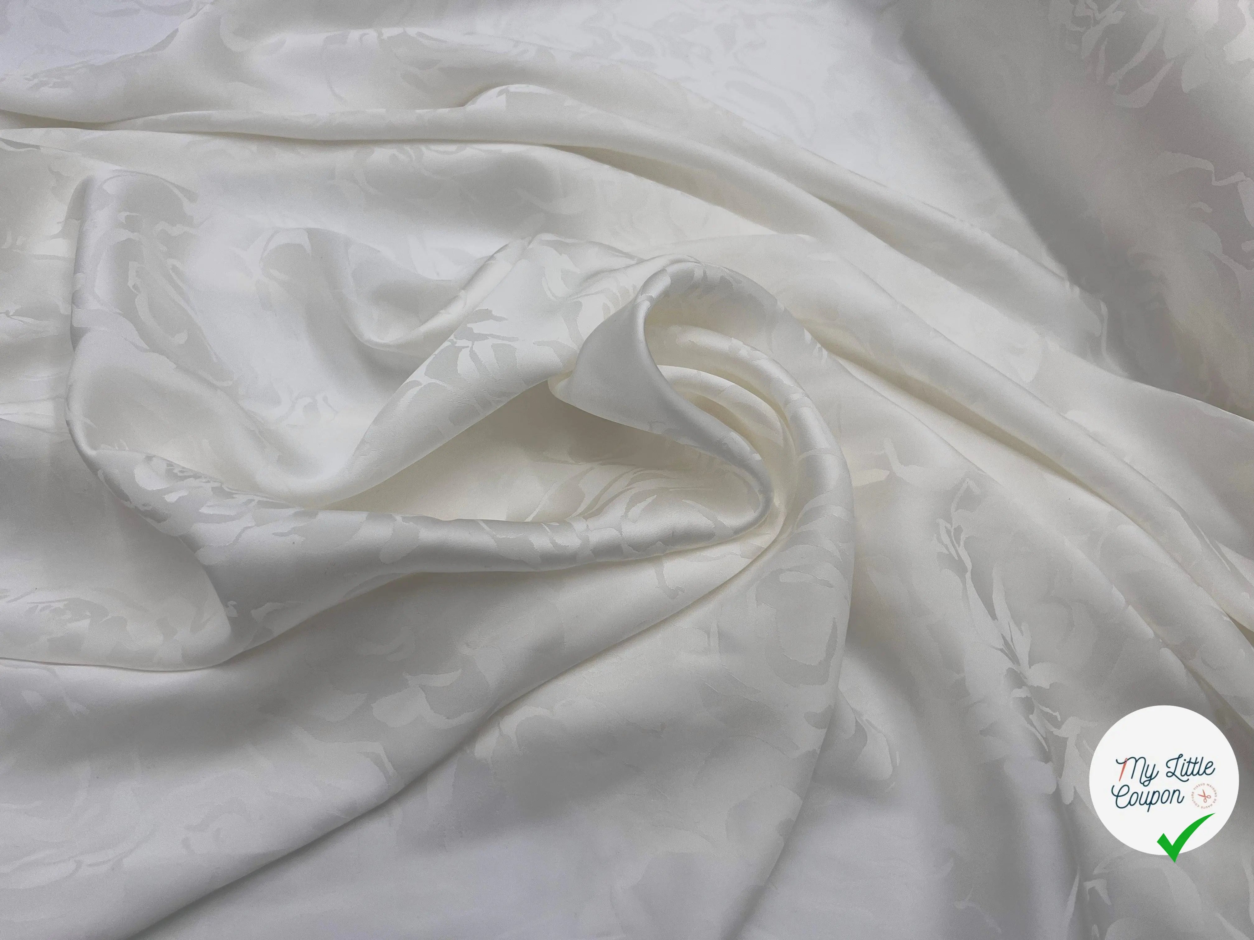 VISCOSE JACQUARD OFF WHITE - My Little Coupon - tissu - coudre