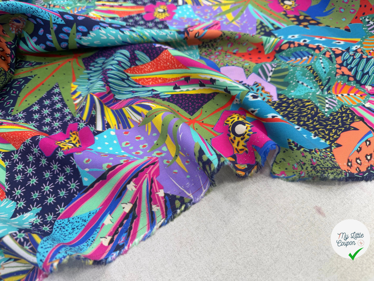 VISCOSE JUNGLE MARINE MULTICO 140 CM - My Little Coupon