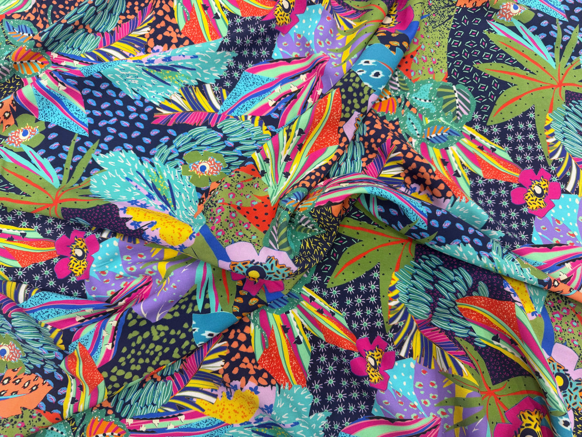 VISCOSE JUNGLE MARINE MULTICO 140 CM - My Little Coupon