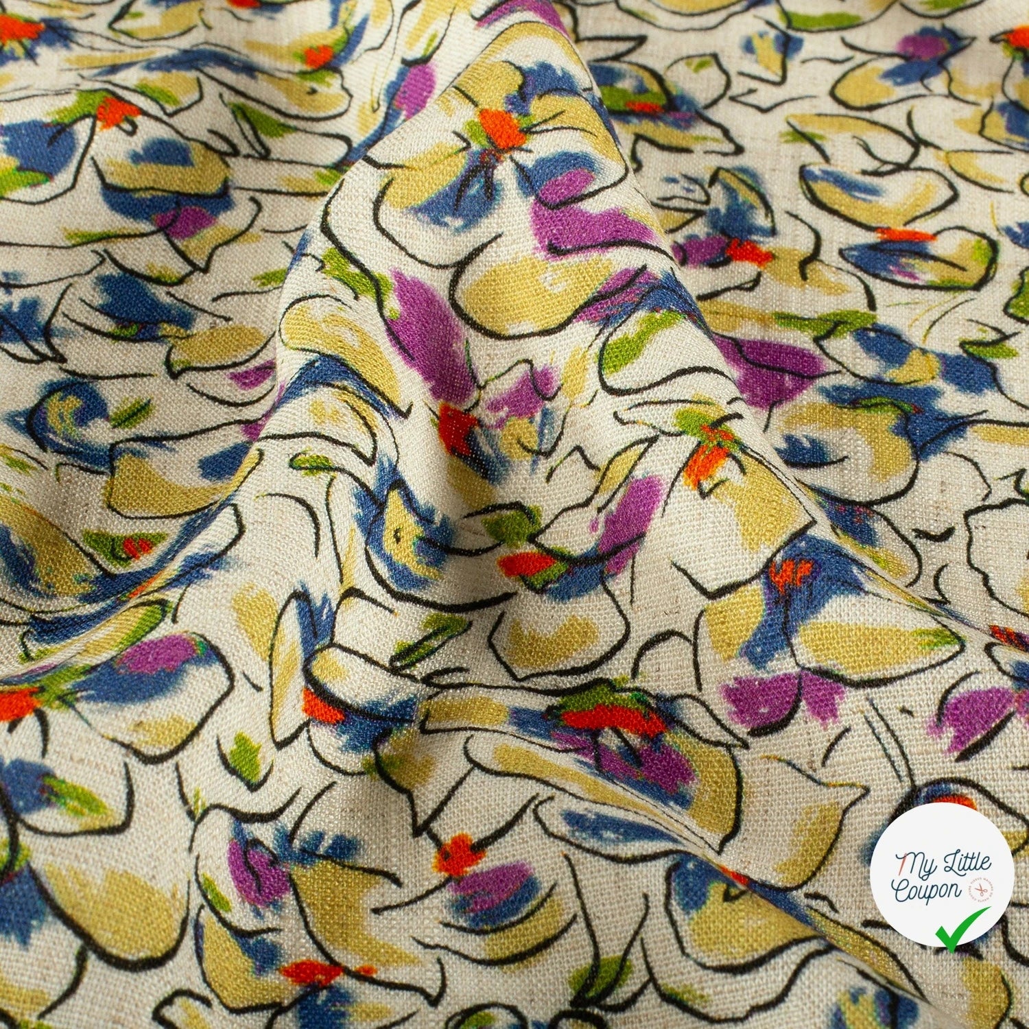 VISCOSE LIN FLOWERS 2 - My Little Coupon