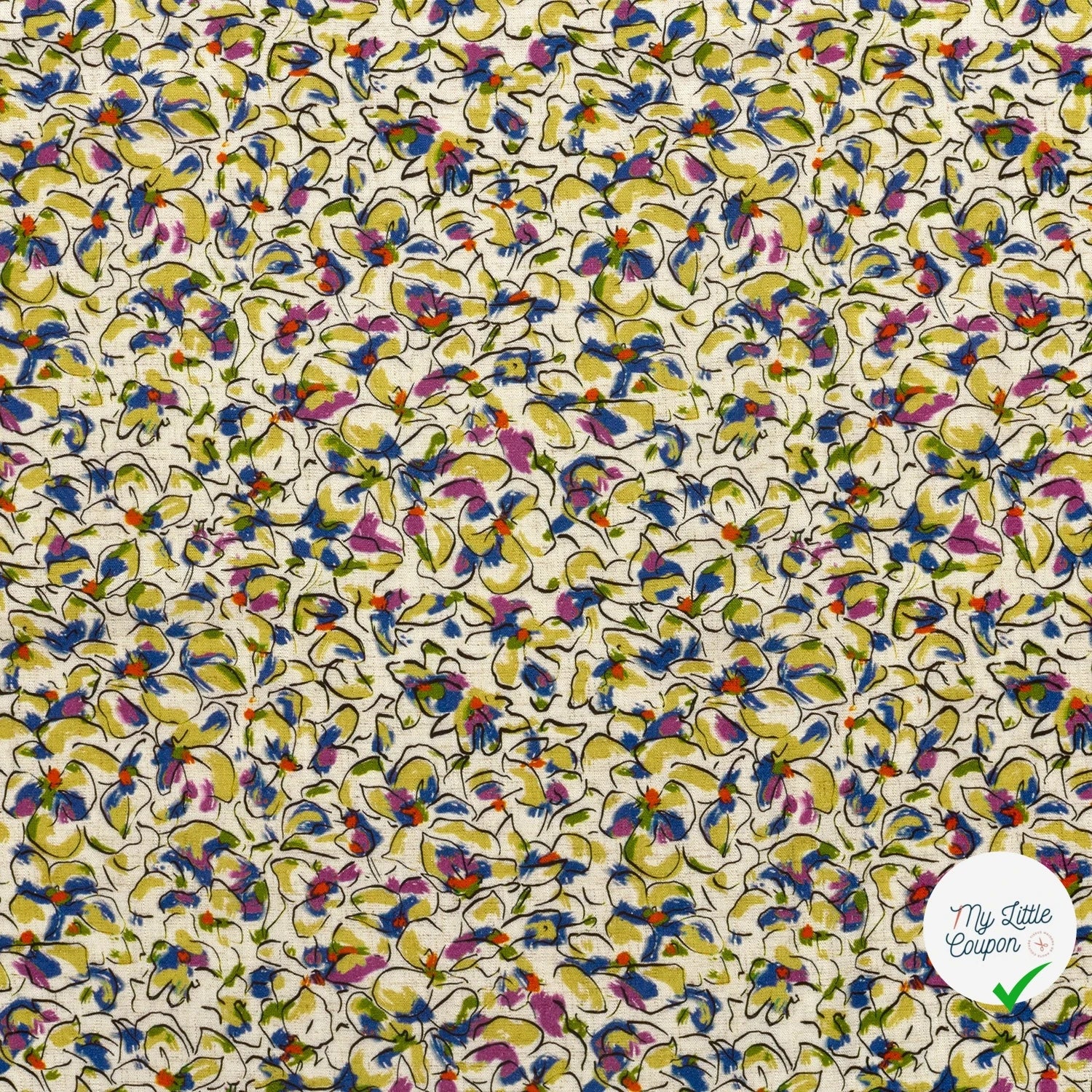 VISCOSE LIN FLOWERS 2 - My Little Coupon