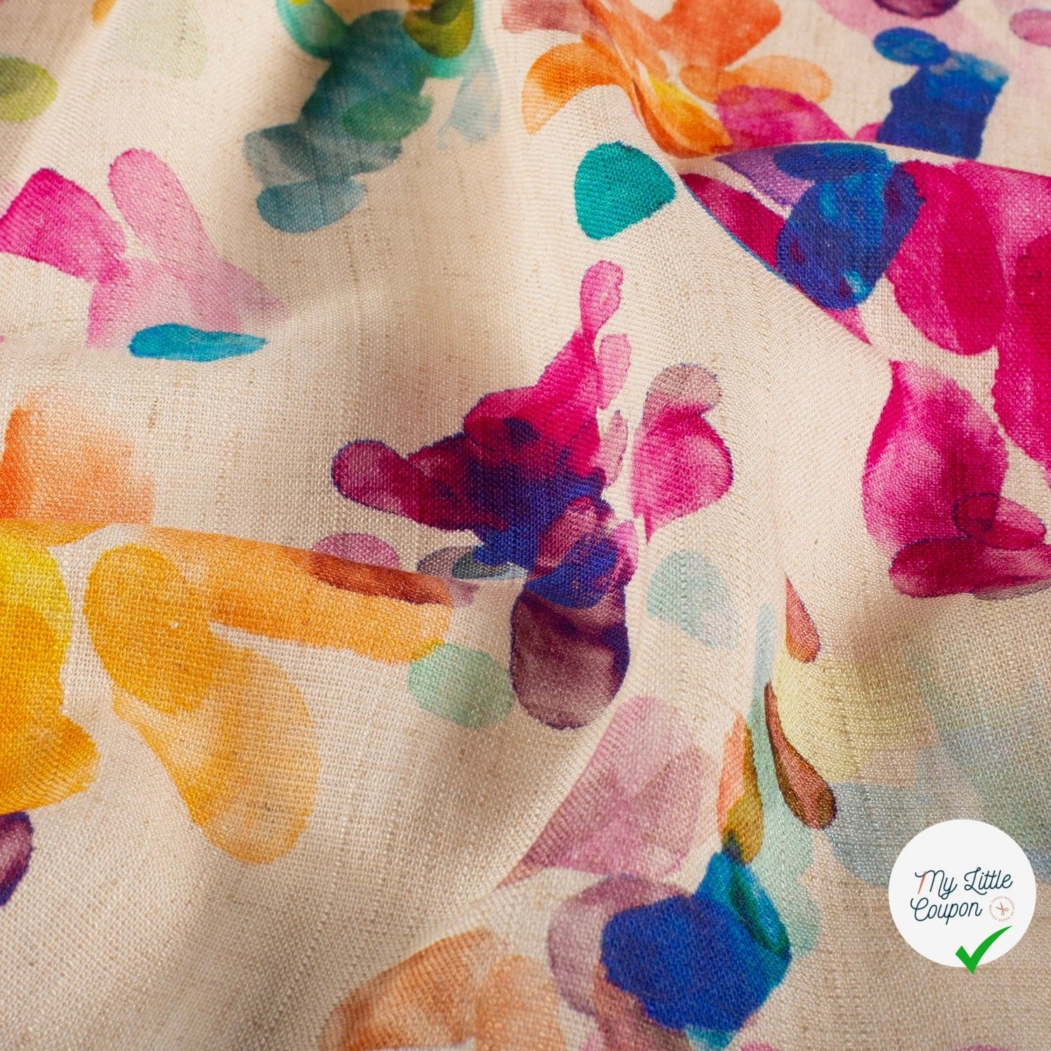 VISCOSE LIN FLOWERS 3 - My Little Coupon