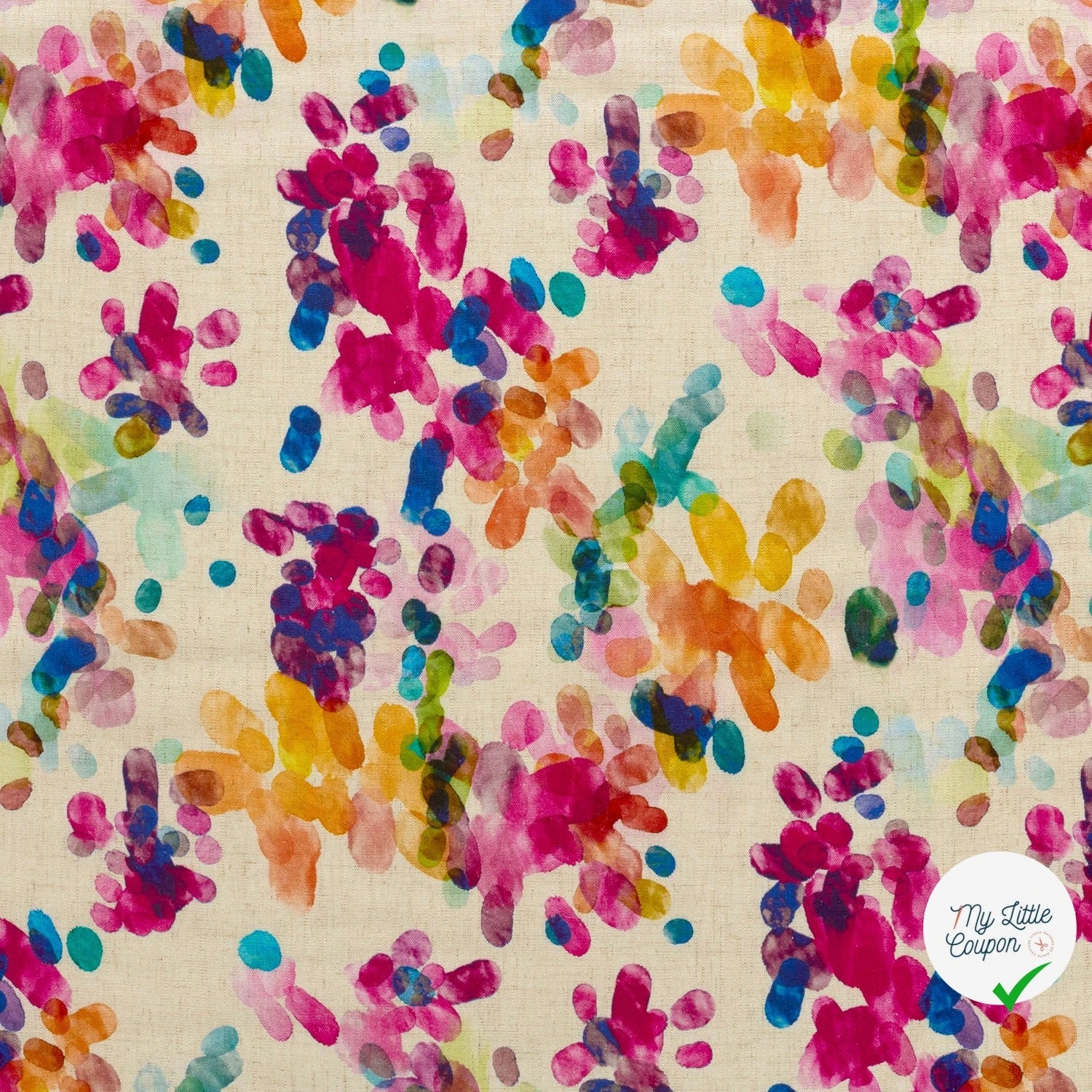 VISCOSE LIN FLOWERS 3 - My Little Coupon