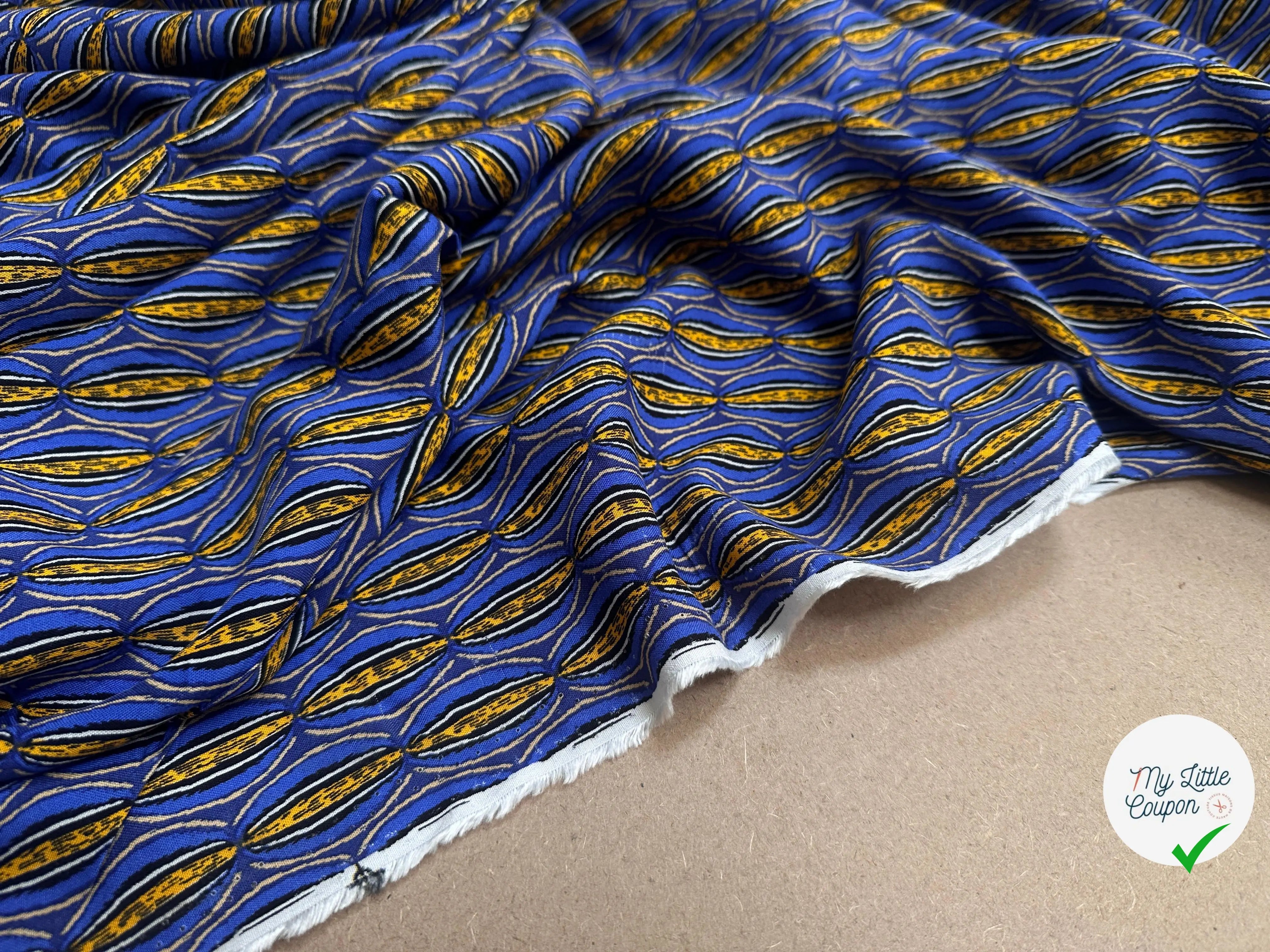 VISCOSE MANIOC BLEU OEKO-TEX - My Little Coupon