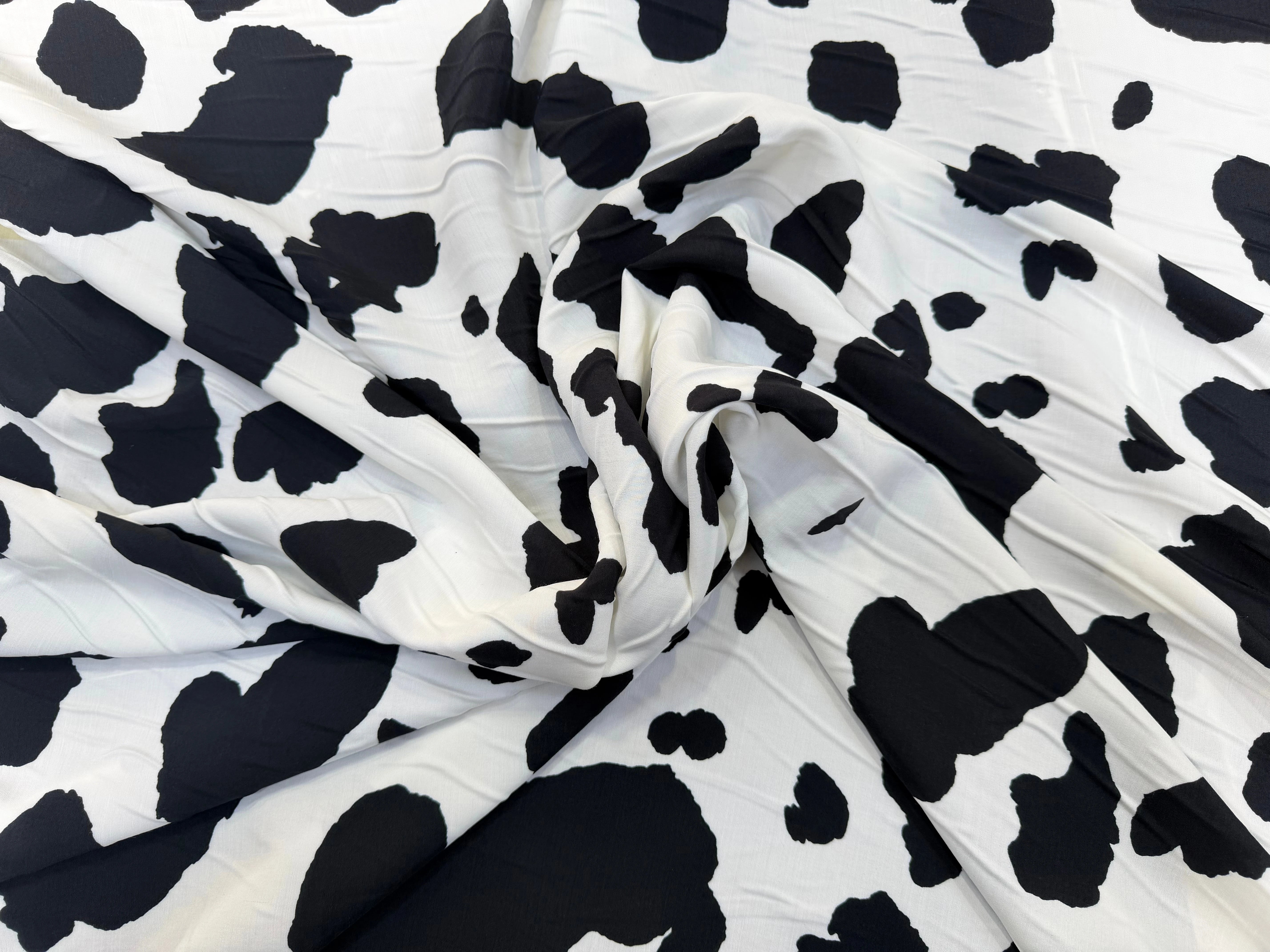 VISCOSE MOTIF ANIMALIER BLANC ET NOIR - My Little Coupon