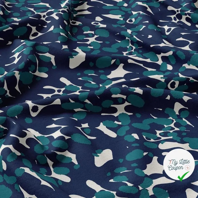 VISCOSE MOWALI BLANC / INDIGO - My Little Coupon