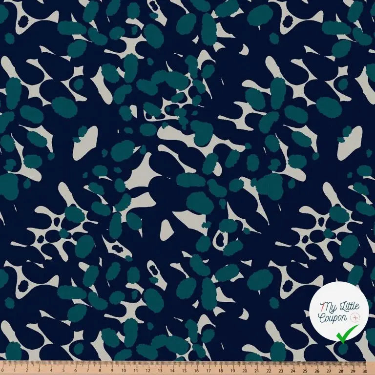 VISCOSE MOWALI BLANC / INDIGO - My Little Coupon