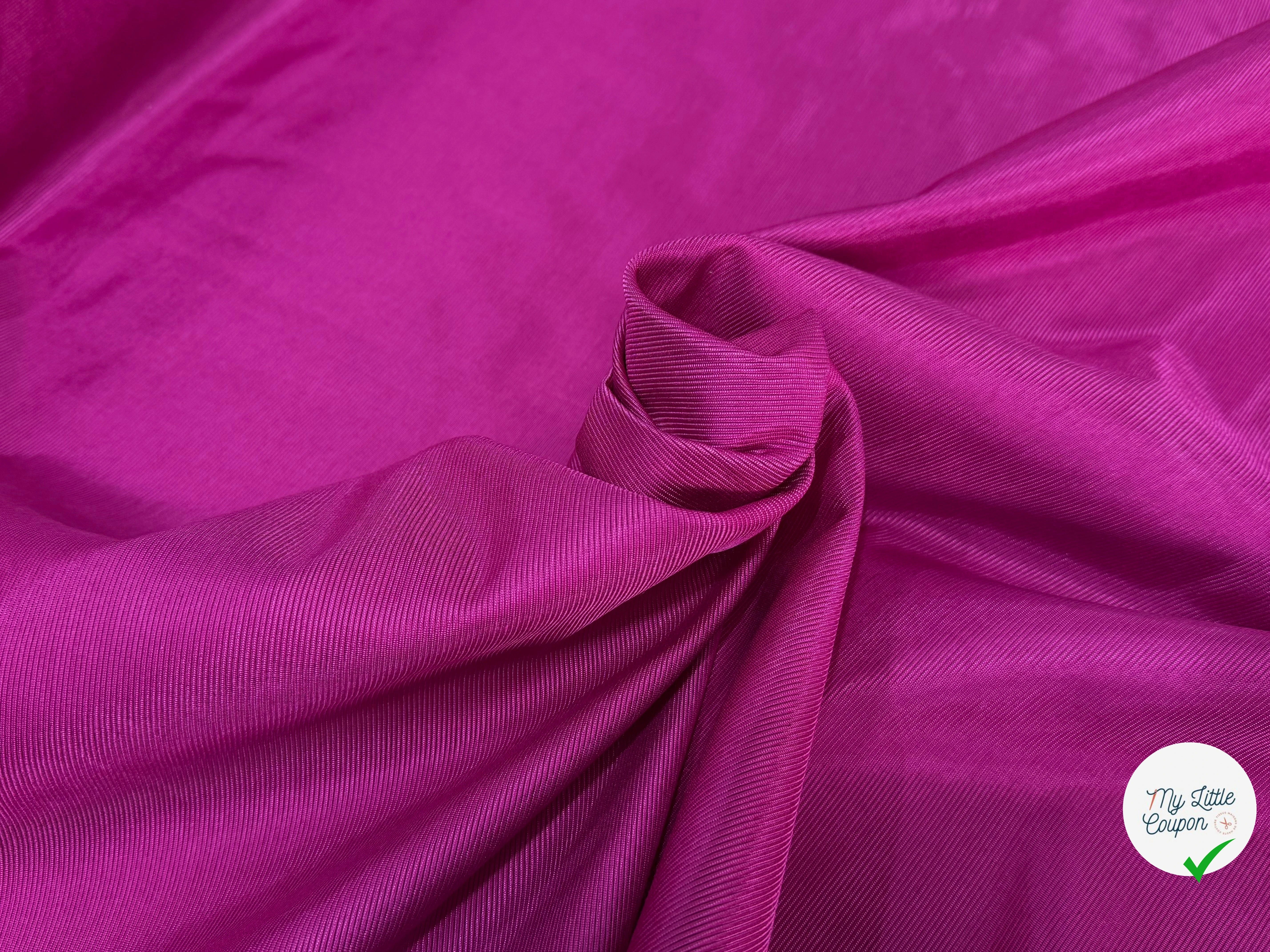 VISCOSE OTTOMAN TRAITEMENT TÉFLON ROSE FUSHIA - My Little Coupon