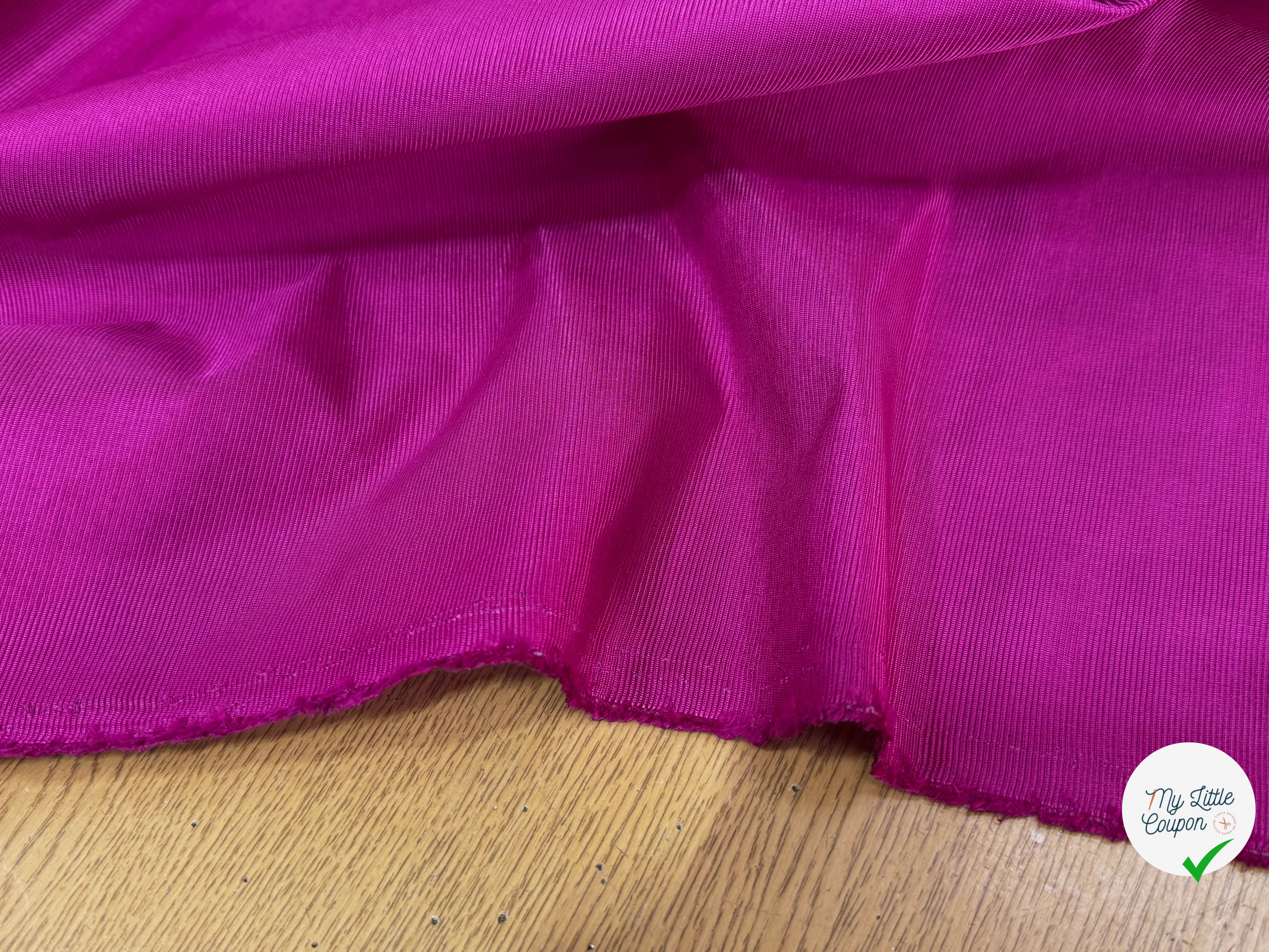 VISCOSE OTTOMAN TRAITEMENT TÉFLON ROSE FUSHIA - My Little Coupon