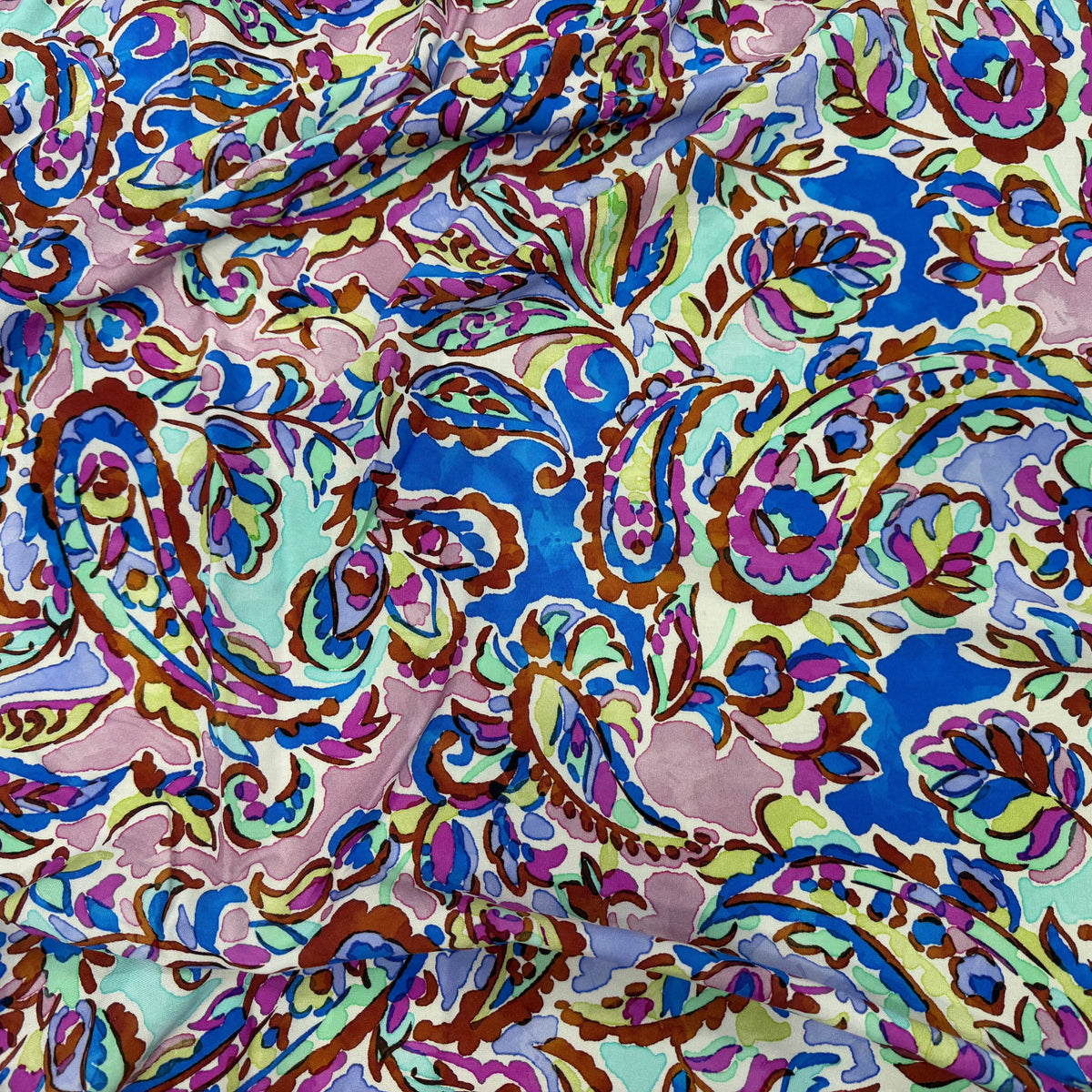 VISCOSE PAISLEY BLEU MULTICO 140 CM - My Little Coupon