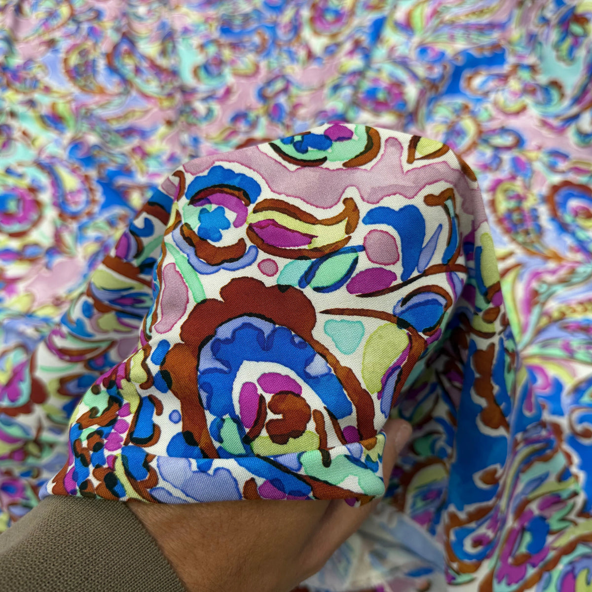 VISCOSE PAISLEY BLEU MULTICO 140 CM - My Little Coupon