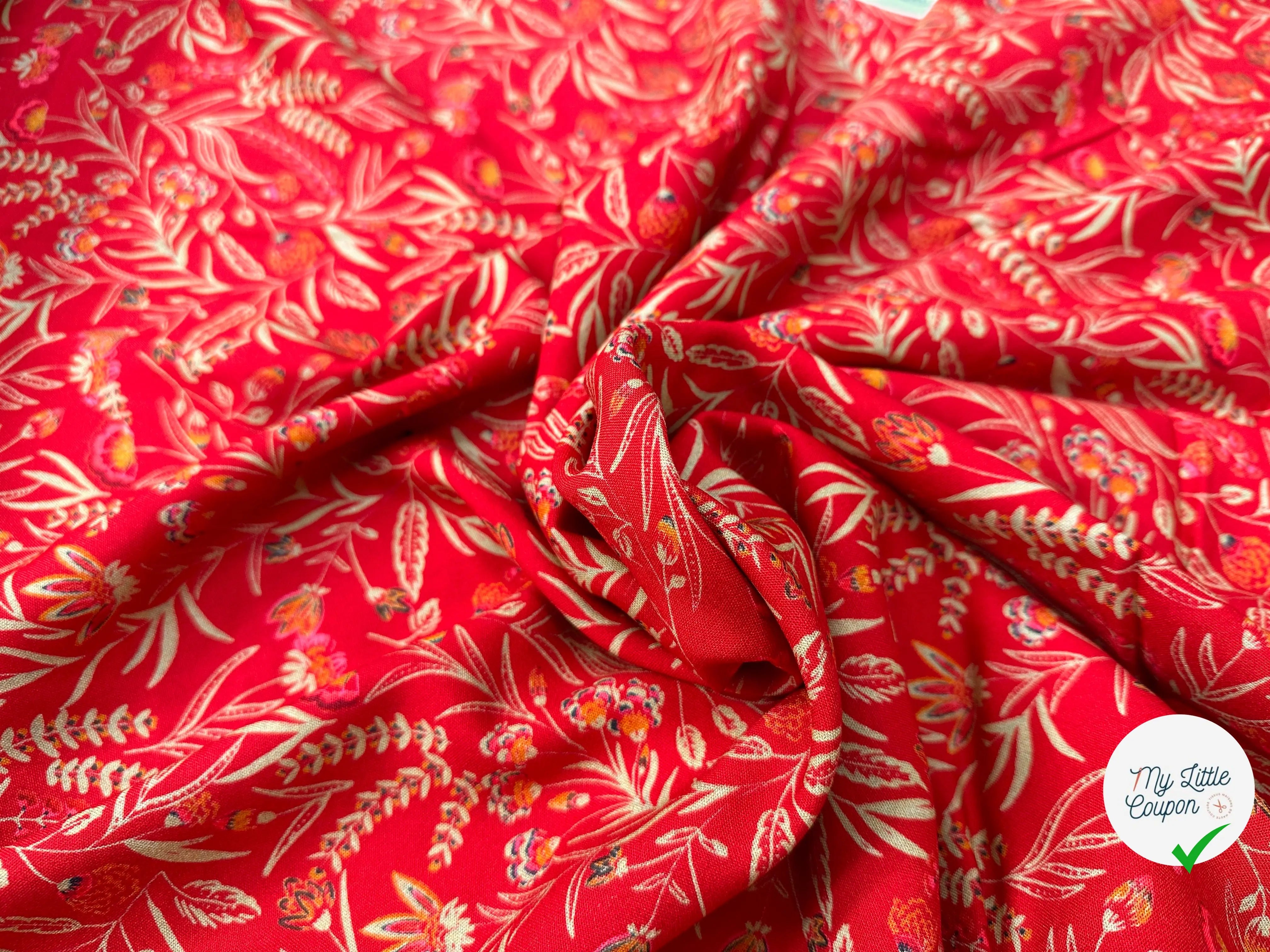VISCOSE RAMA ROSE / ORANGE - My Little Coupon
