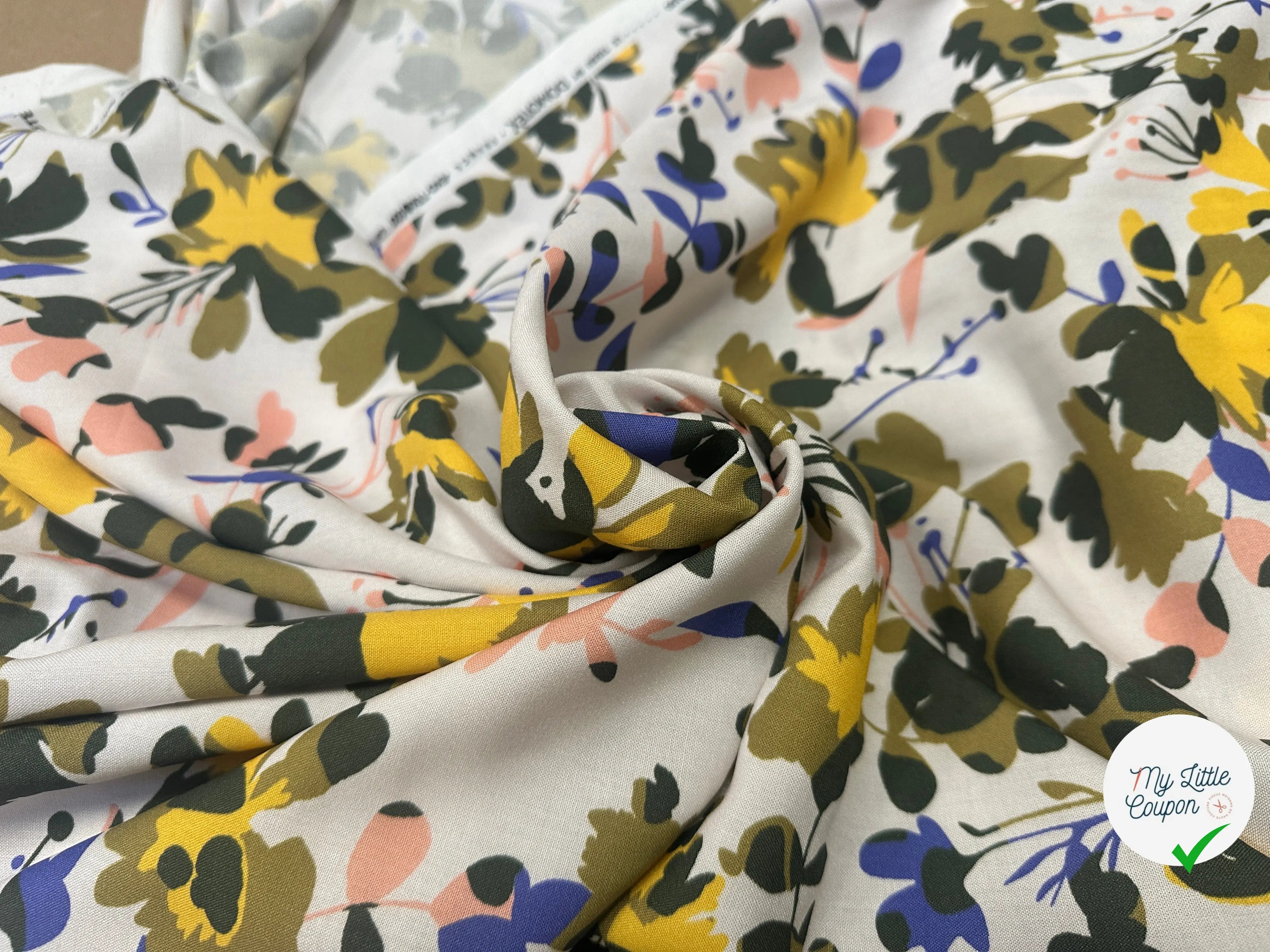 VISCOSE RAMEZIA BLANC / VERT - My Little Coupon