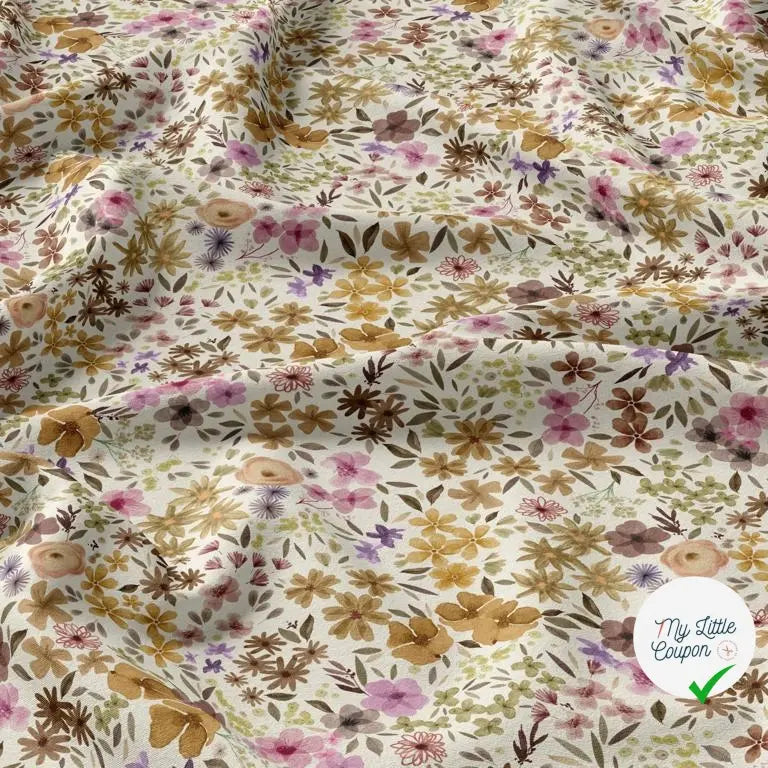 VISCOSE ROMANE NATUREL / LILAS - My Little Coupon