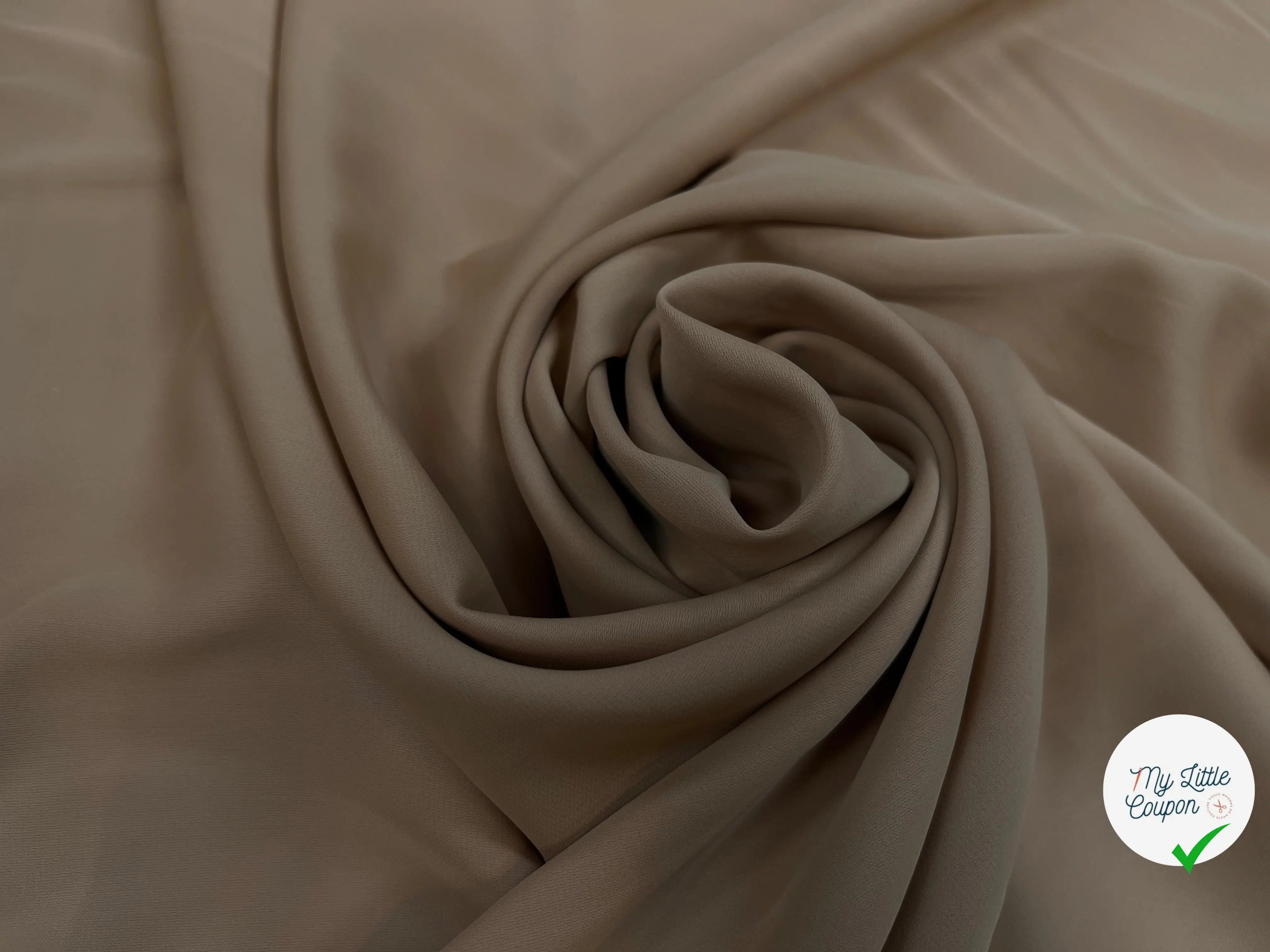 VISCOSE SATINÉE STRETCH ULTRA DOUX UNI SABLE - My Little Coupon