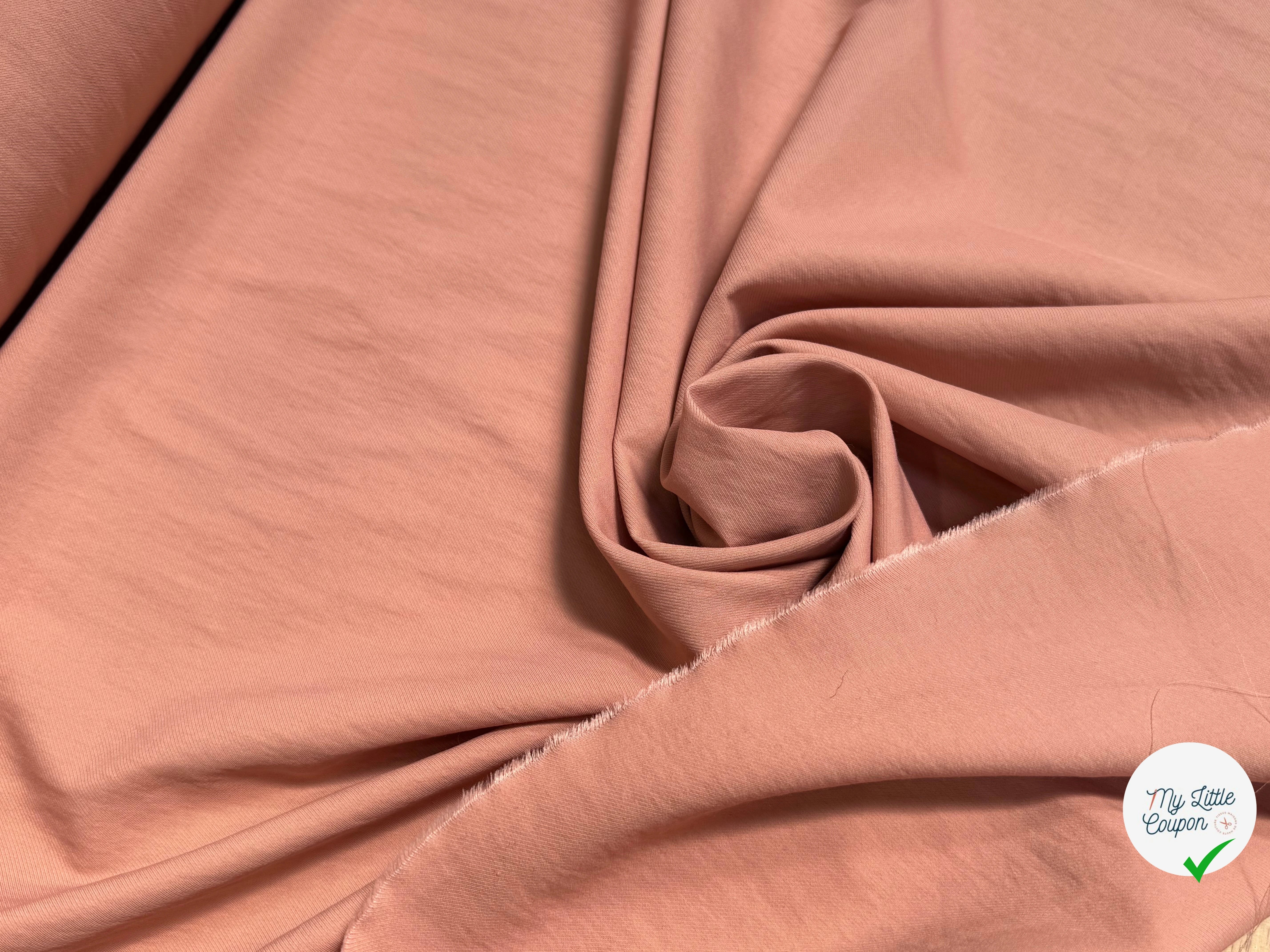 VISCOSE SERGÉE 34% COTON PECHE - My Little Coupon