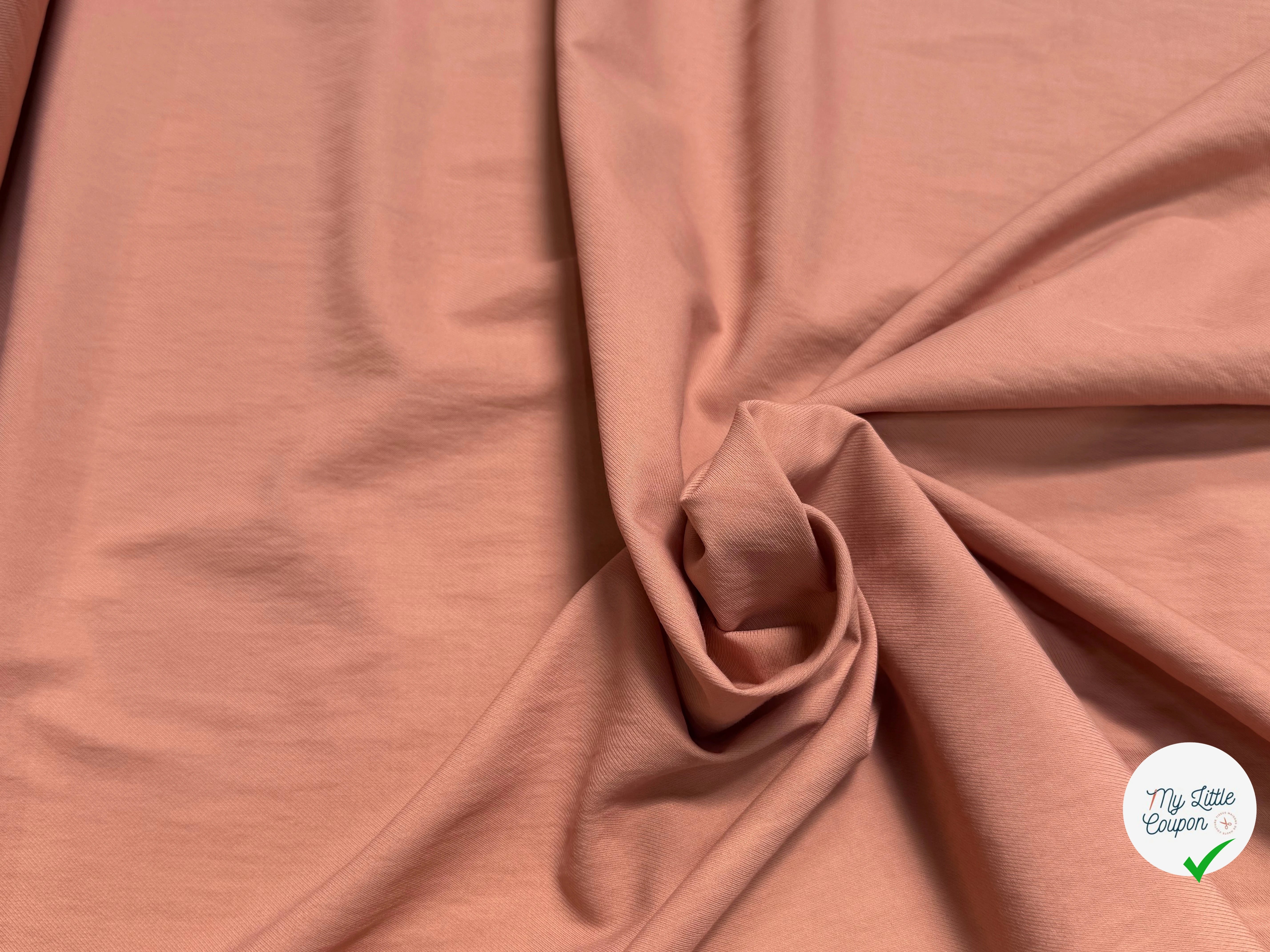 VISCOSE SERGÉE 34% COTON PECHE - My Little Coupon