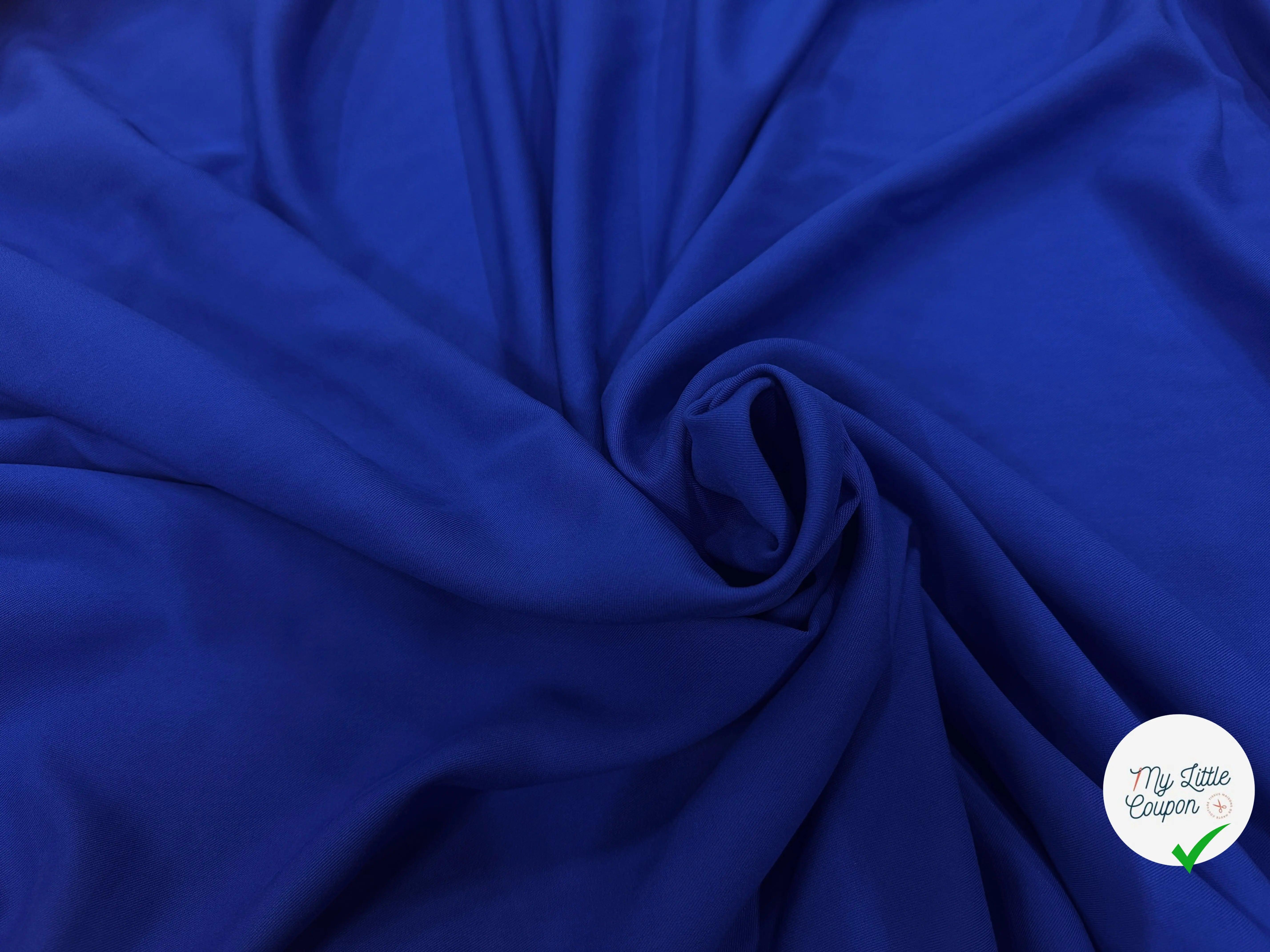 VISCOSE SERGÉE BLEU ROI SUPERBE TENUE - My Little Coupon