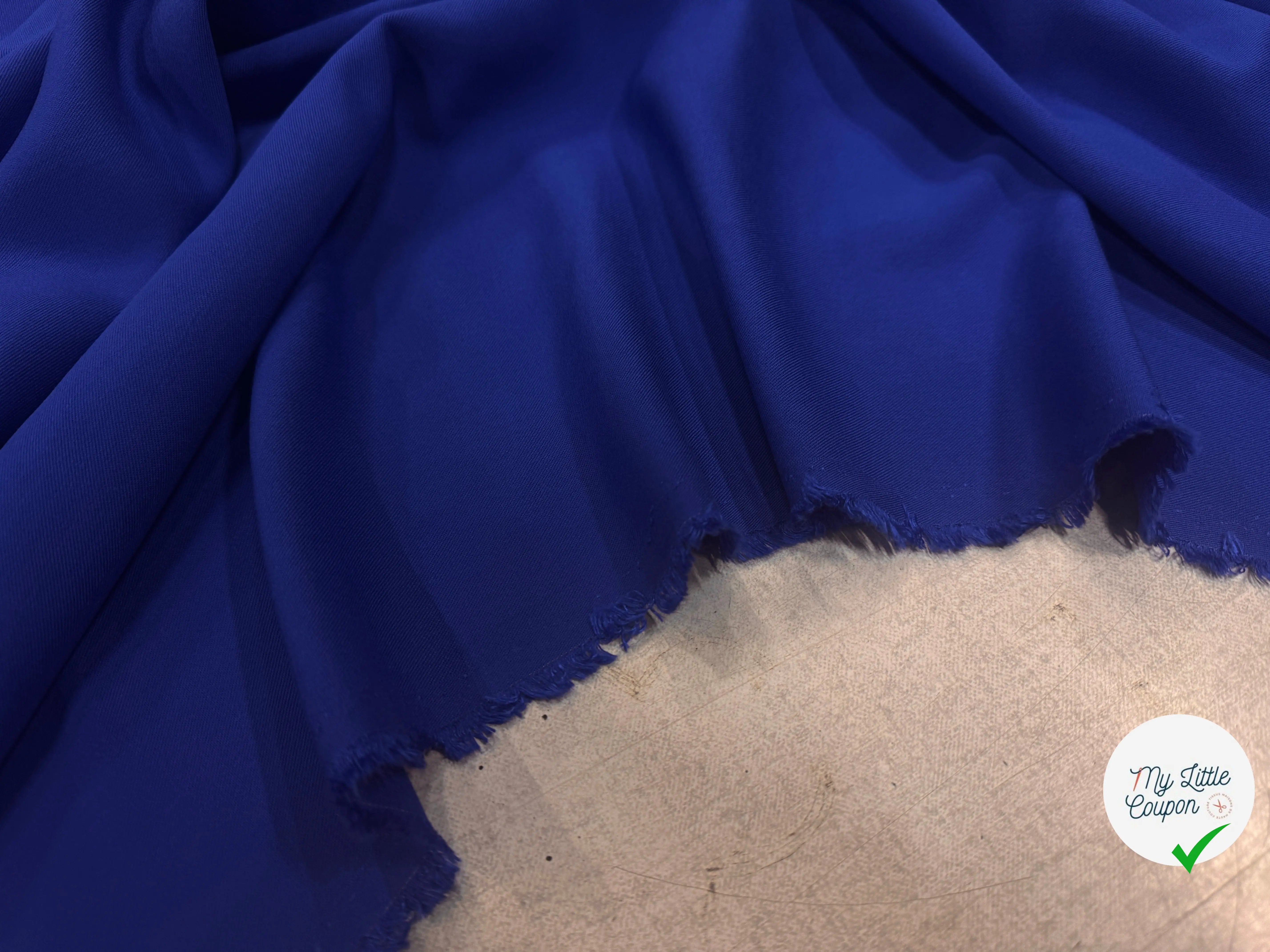 VISCOSE SERGÉE BLEU ROI SUPERBE TENUE - My Little Coupon