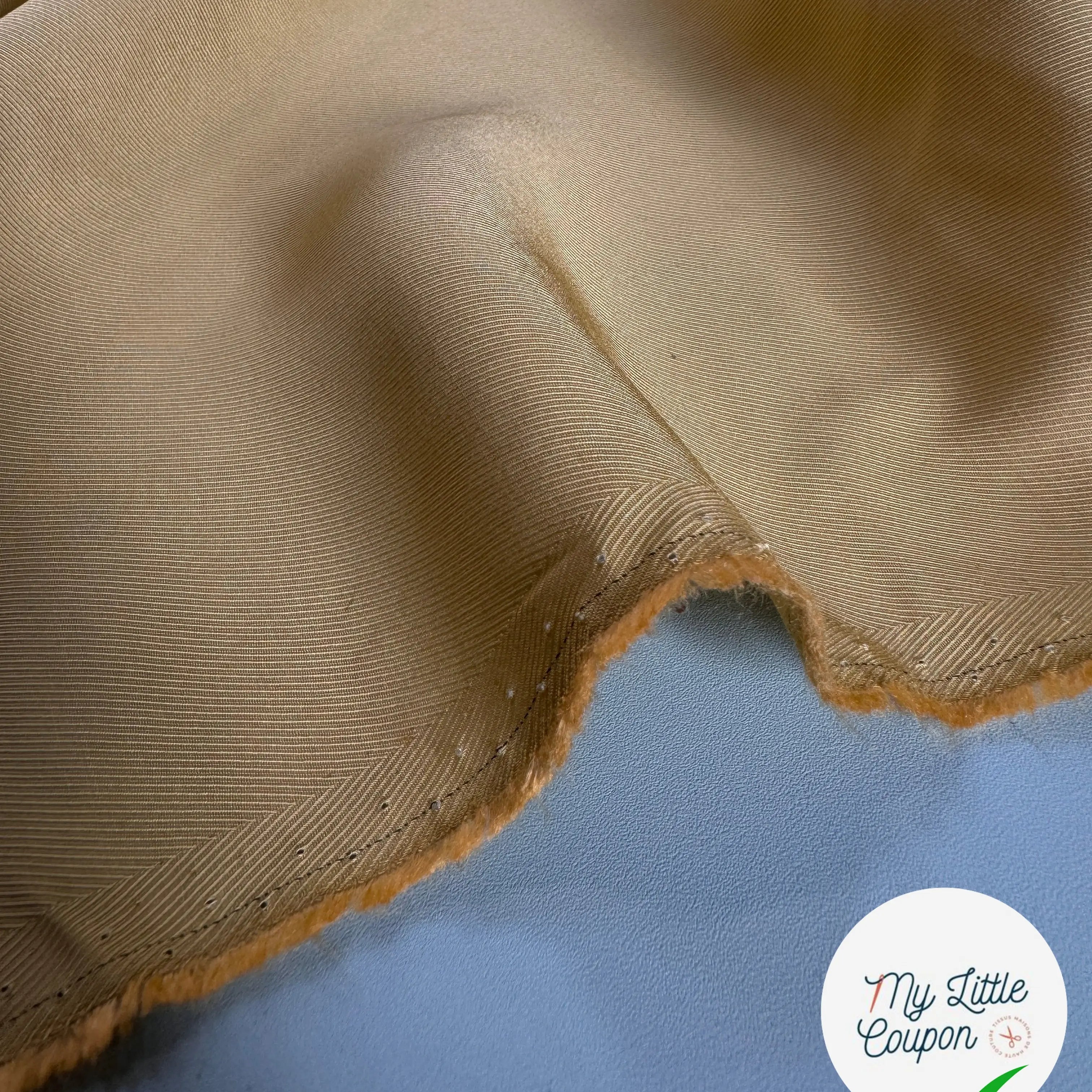 VISCOSE SERGÉE FROIDE JAUNE COMO - My Little Coupon