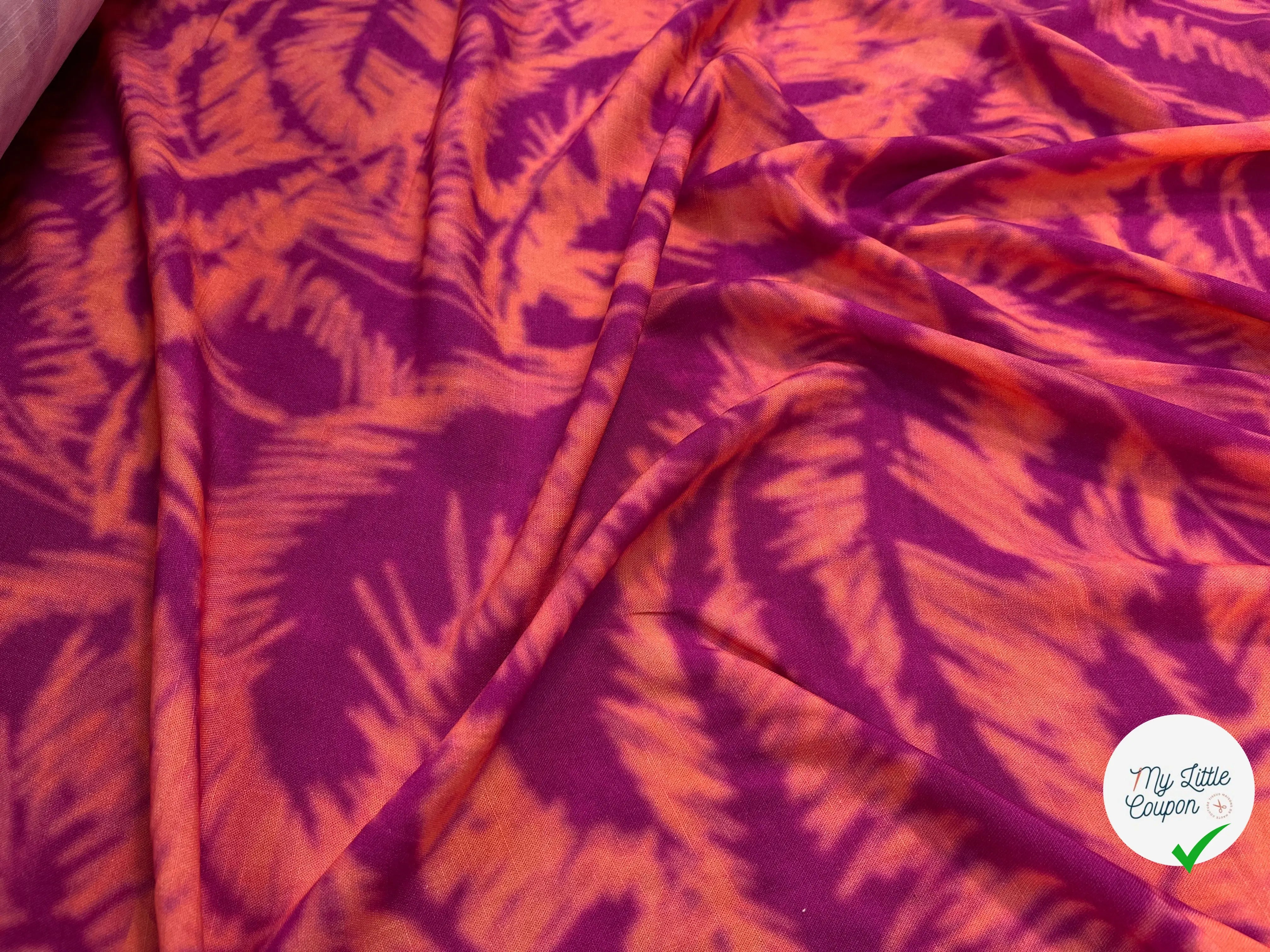 VISCOSE TIE&DYE ROSE&VIOLET - My Little Coupon