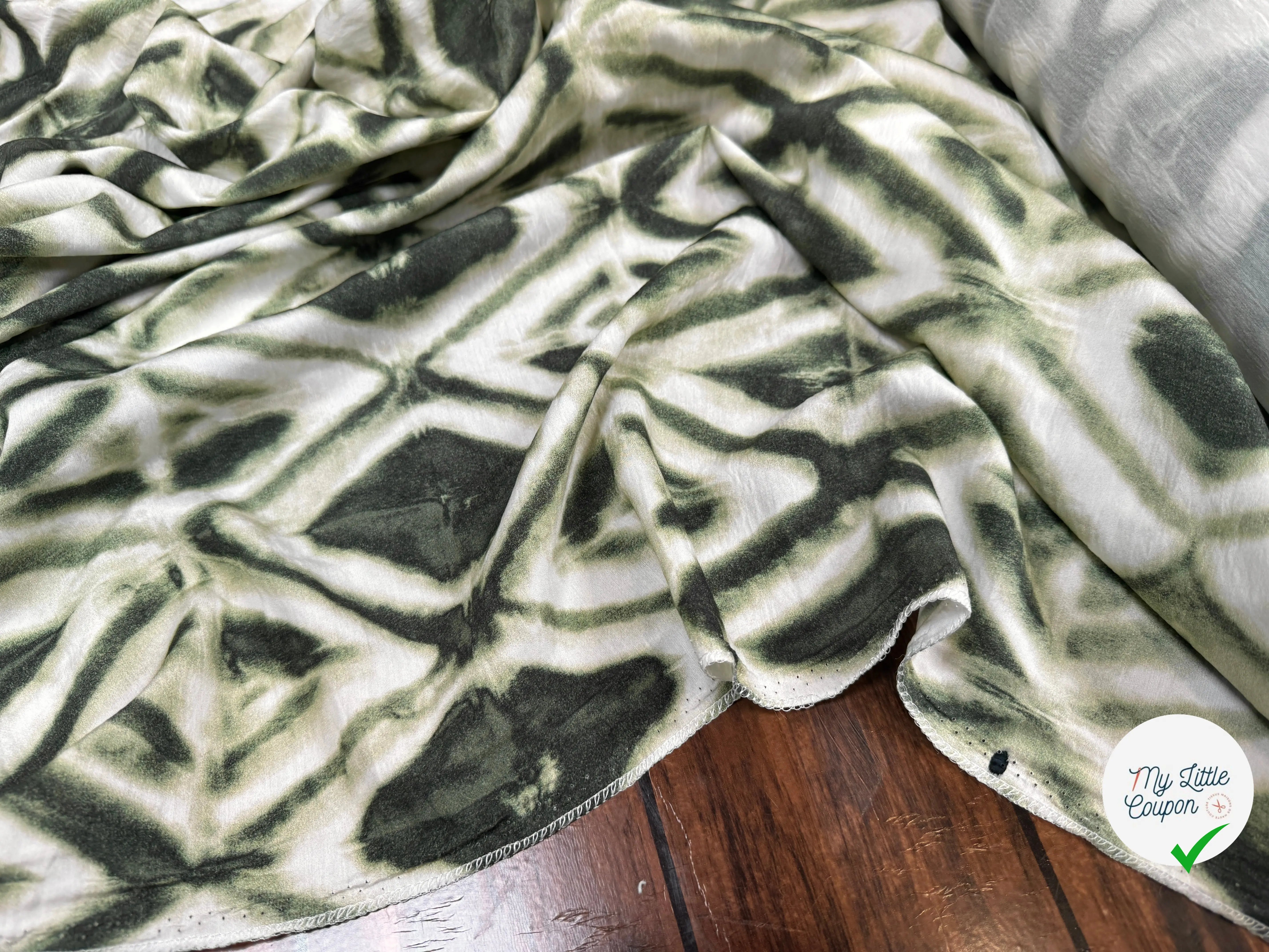 VISCOSE TOUCHE PEAU DE PECHE VERT - My Little Coupon
